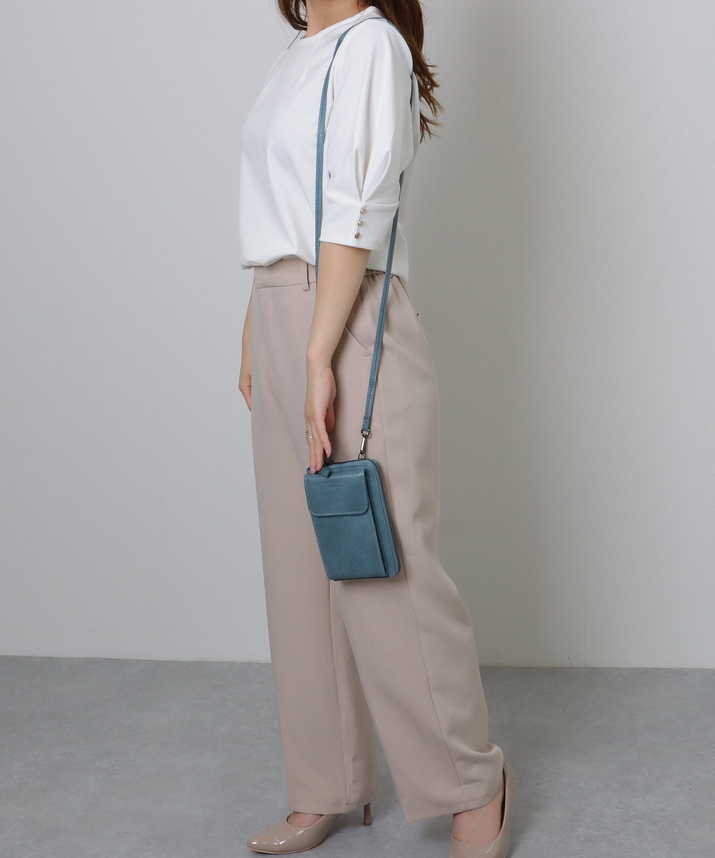 ショルダー付き 2WAY スマホ ウォレット バッグ