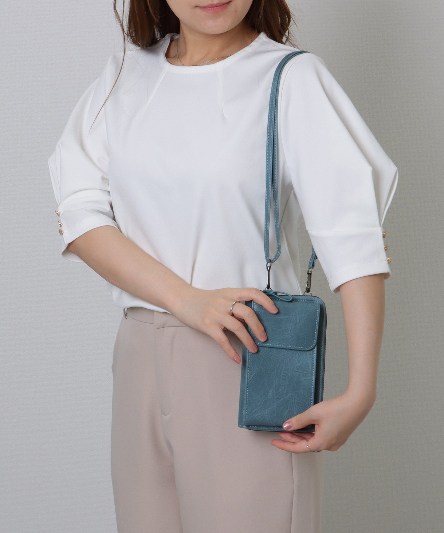 ショルダー付き 2WAY スマホ ウォレット バッグ