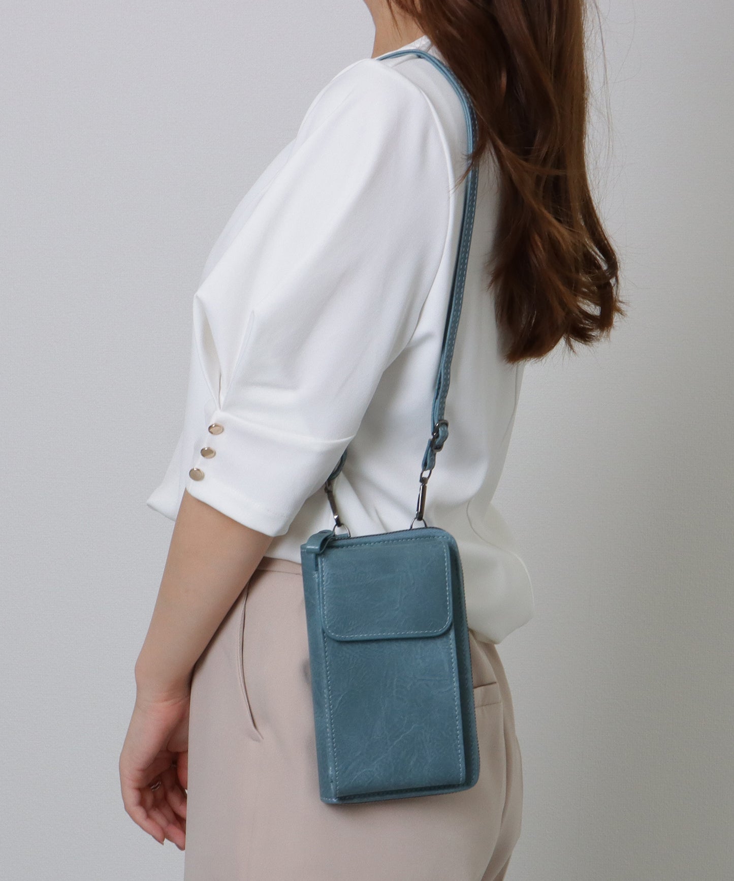 ショルダー付き 2WAY スマホ ウォレット バッグ