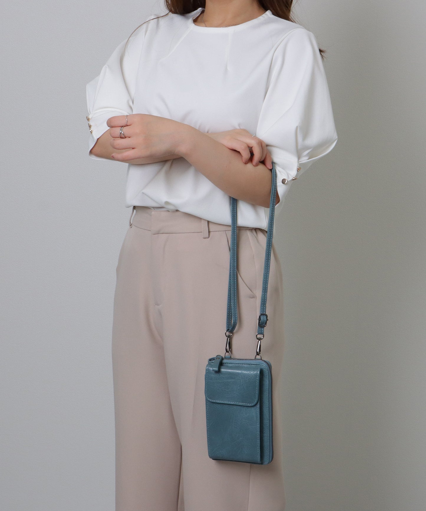 ショルダー付き 2WAY スマホ ウォレット バッグ