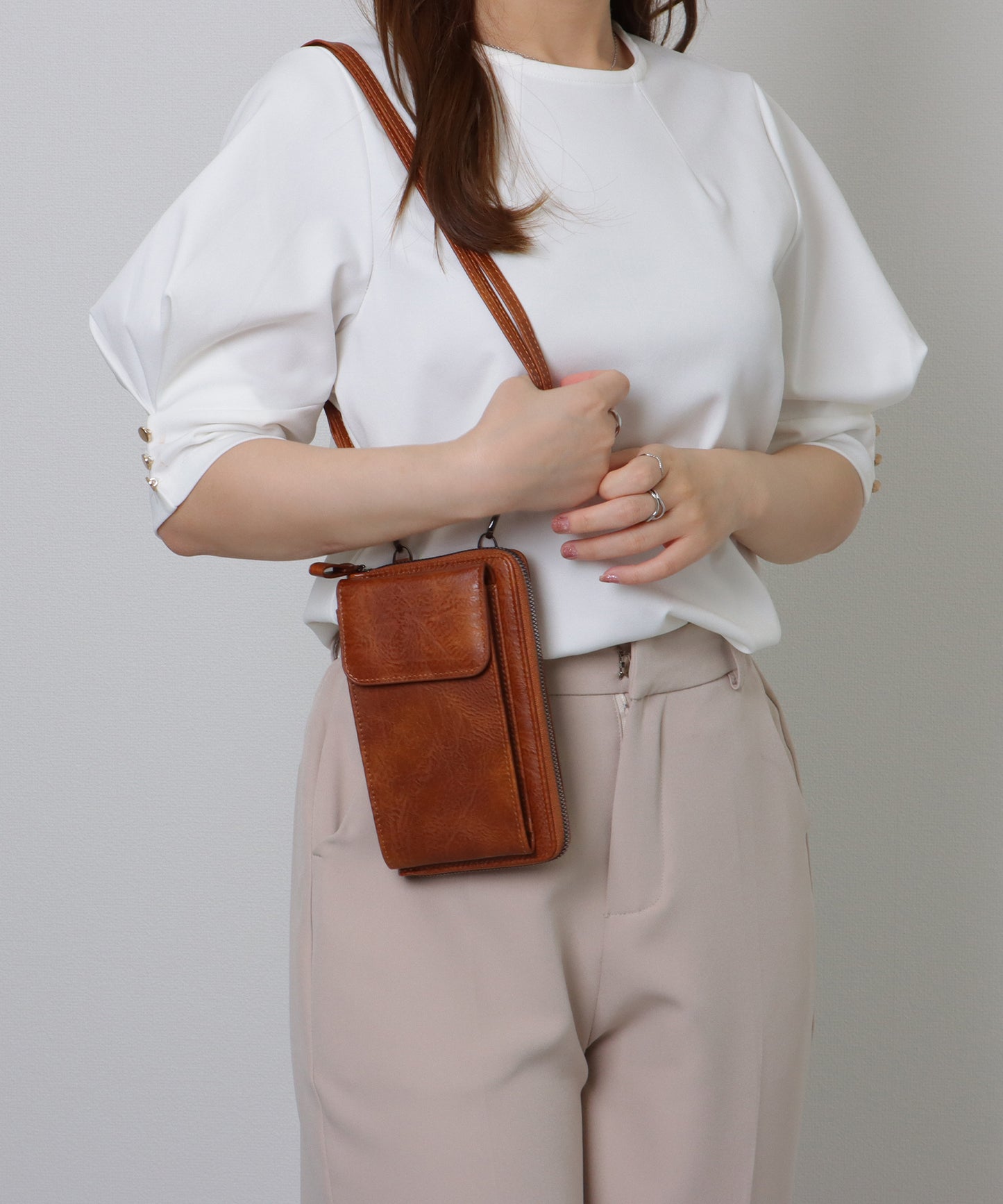 ショルダー付き 2WAY スマホ ウォレット バッグ