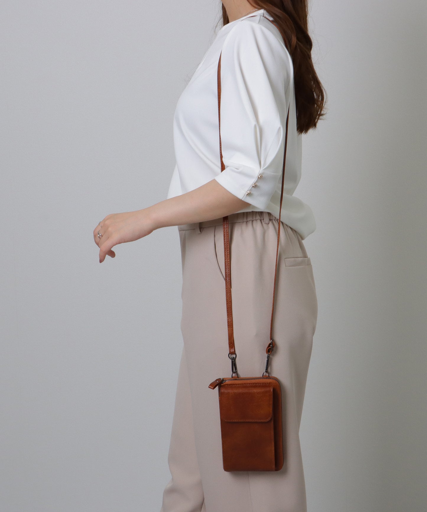 ショルダー付き 2WAY スマホ ウォレット バッグ