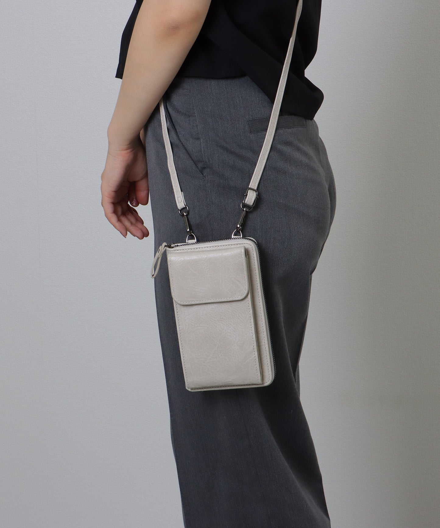 ショルダー付き 2WAY スマホ ウォレット バッグ