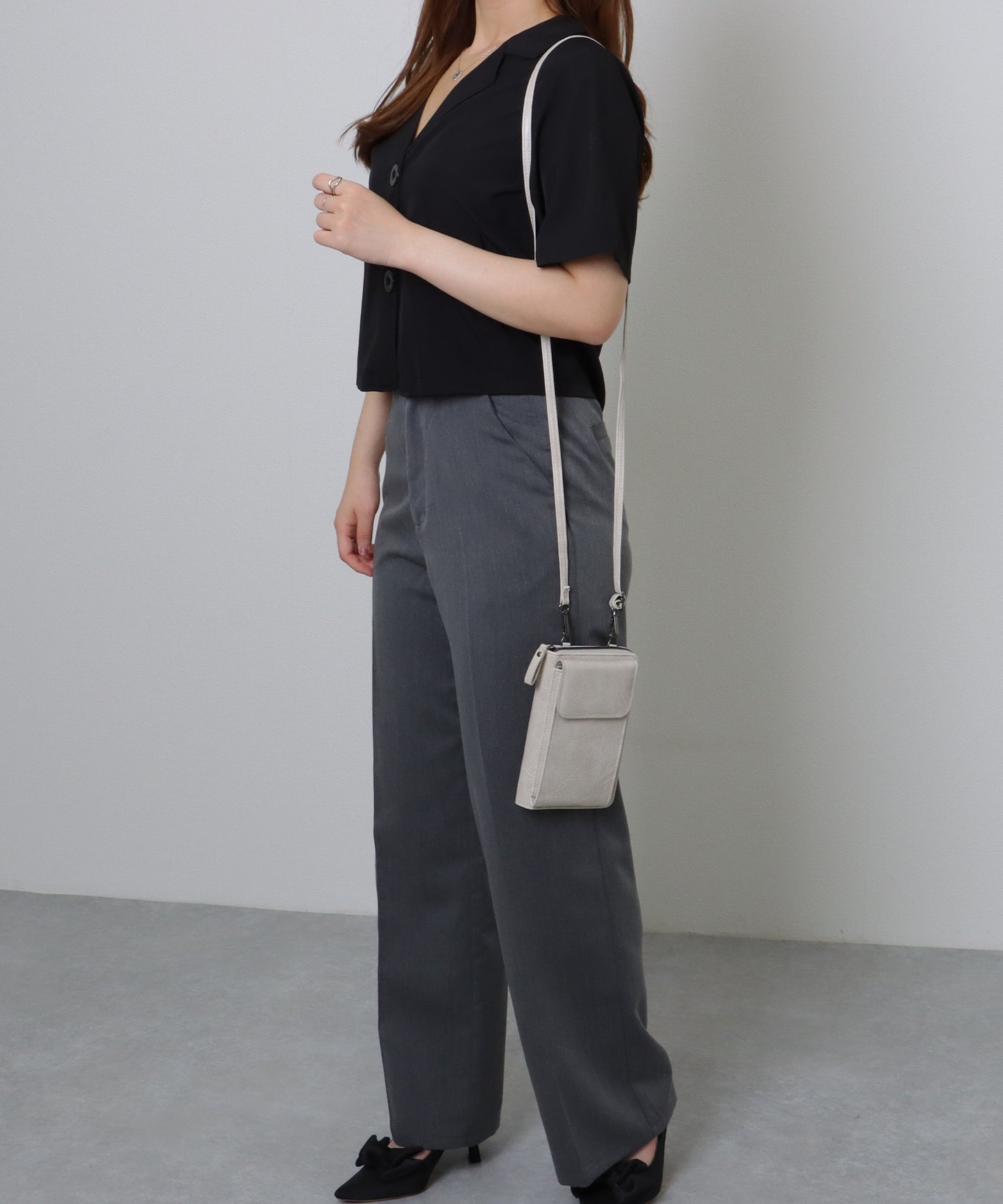 ショルダー付き 2WAY スマホ ウォレット バッグ