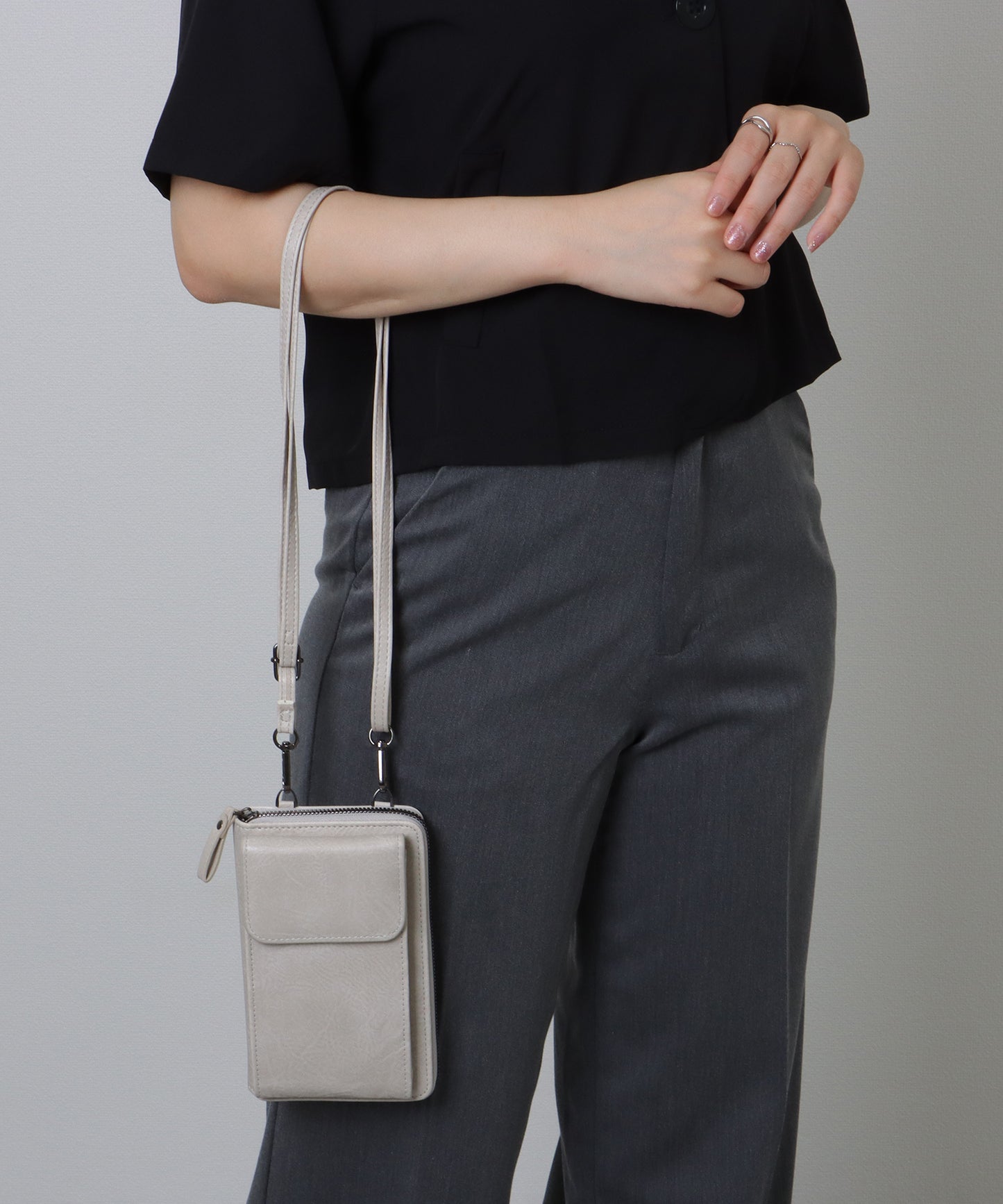 ショルダー付き 2WAY スマホ ウォレット バッグ