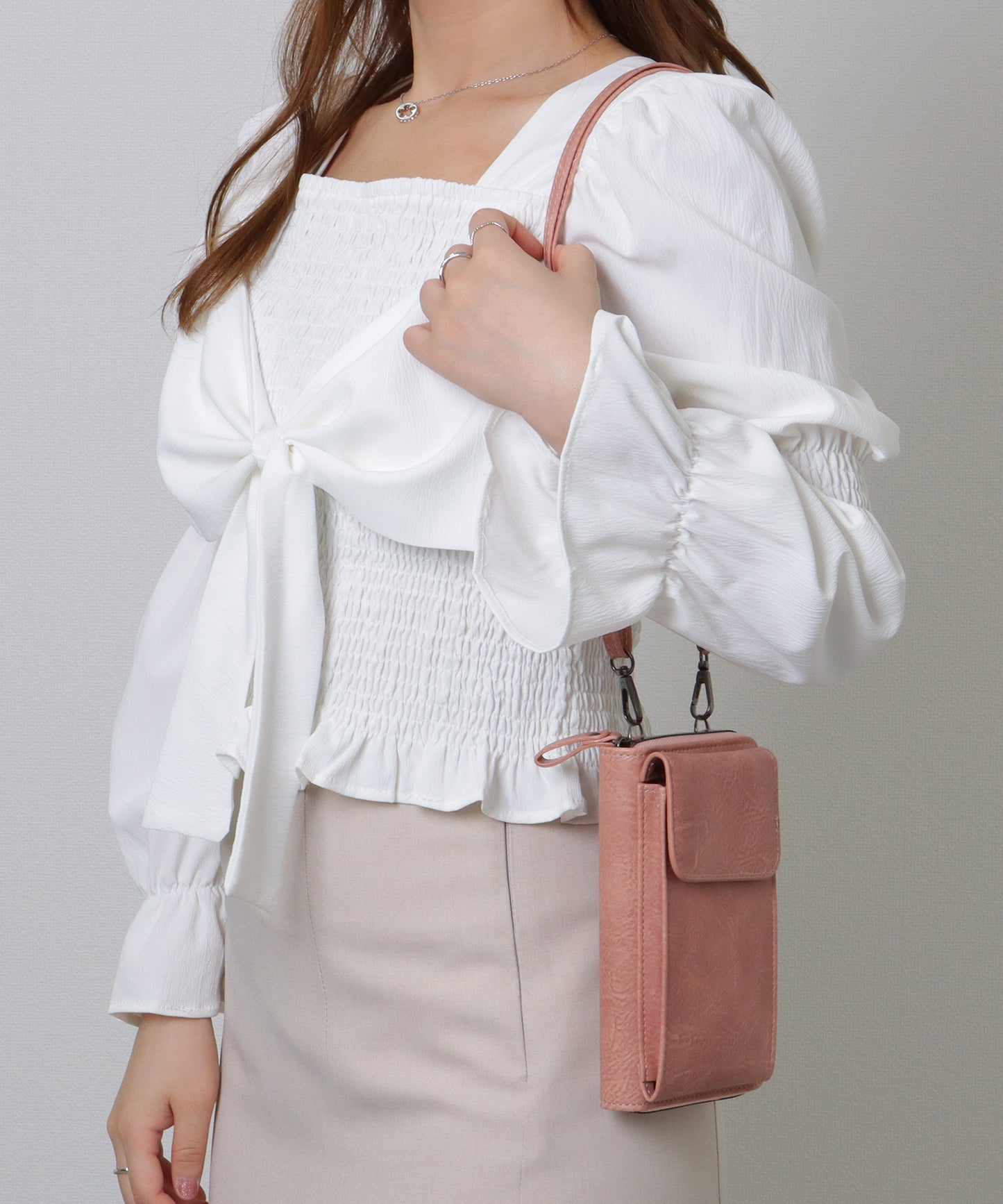 ショルダー付き 2WAY スマホ ウォレット バッグ