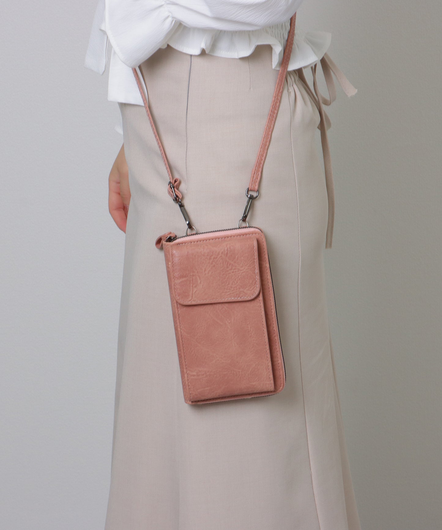 ショルダー付き 2WAY スマホ ウォレット バッグ