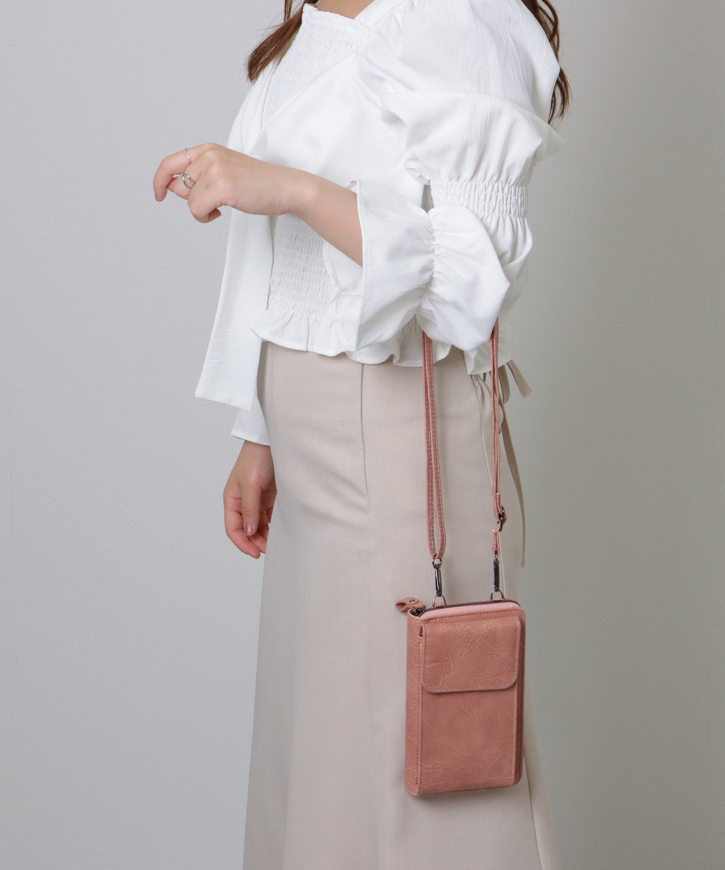 ショルダー付き 2WAY スマホ ウォレット バッグ