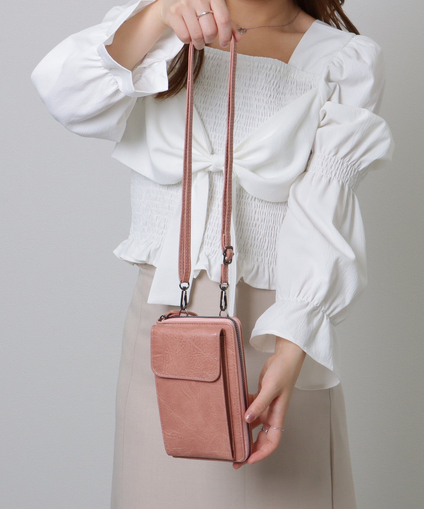 ショルダー付き 2WAY スマホ ウォレット バッグ