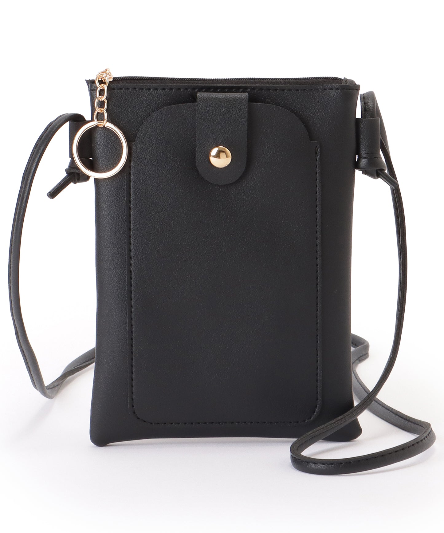 キーリング付き コンパクト サコッシュ バッグ