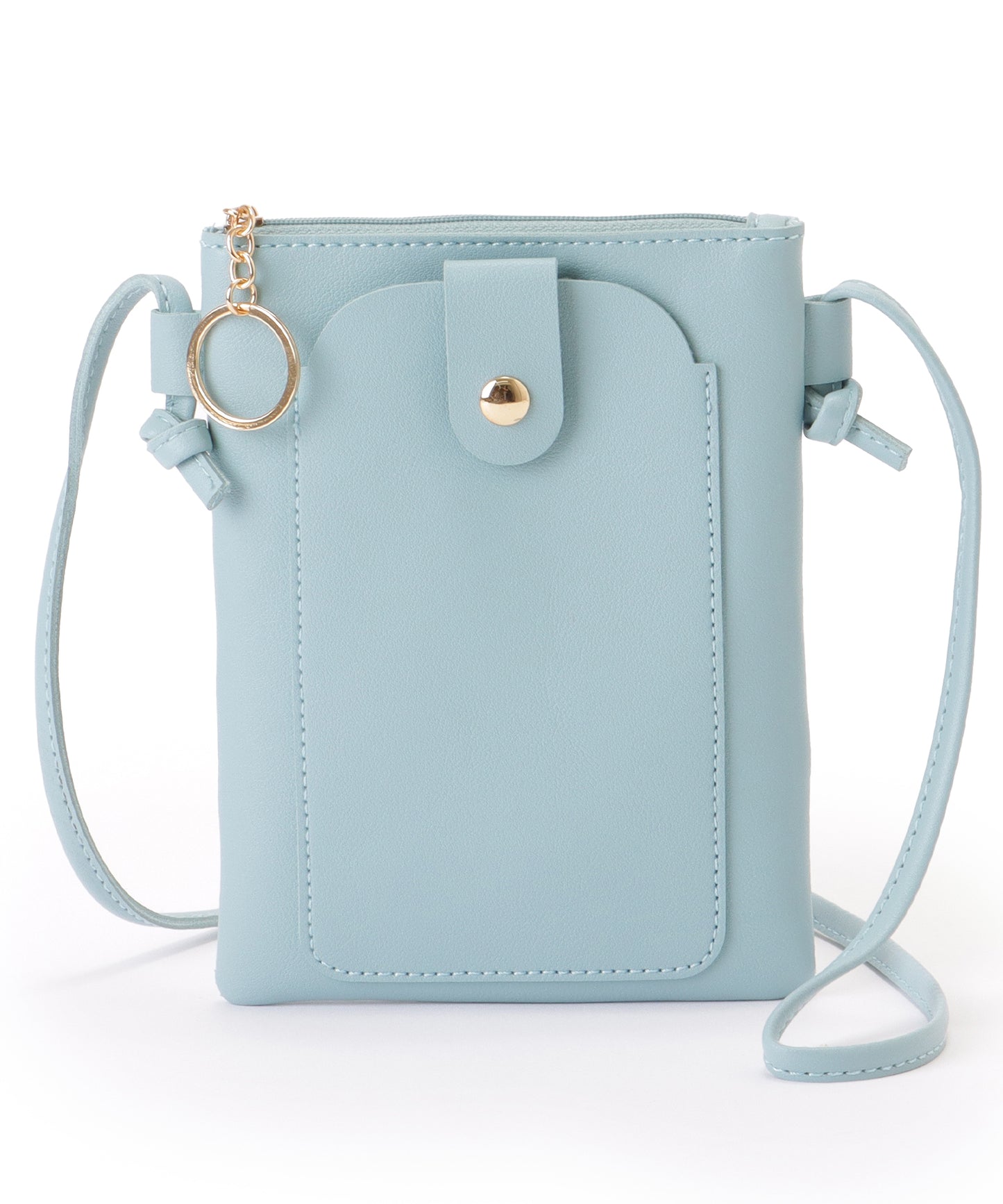 キーリング付き コンパクト サコッシュ バッグ