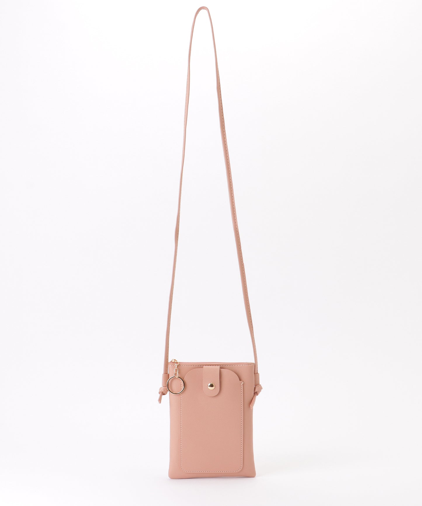 キーリング付き コンパクト サコッシュ バッグ