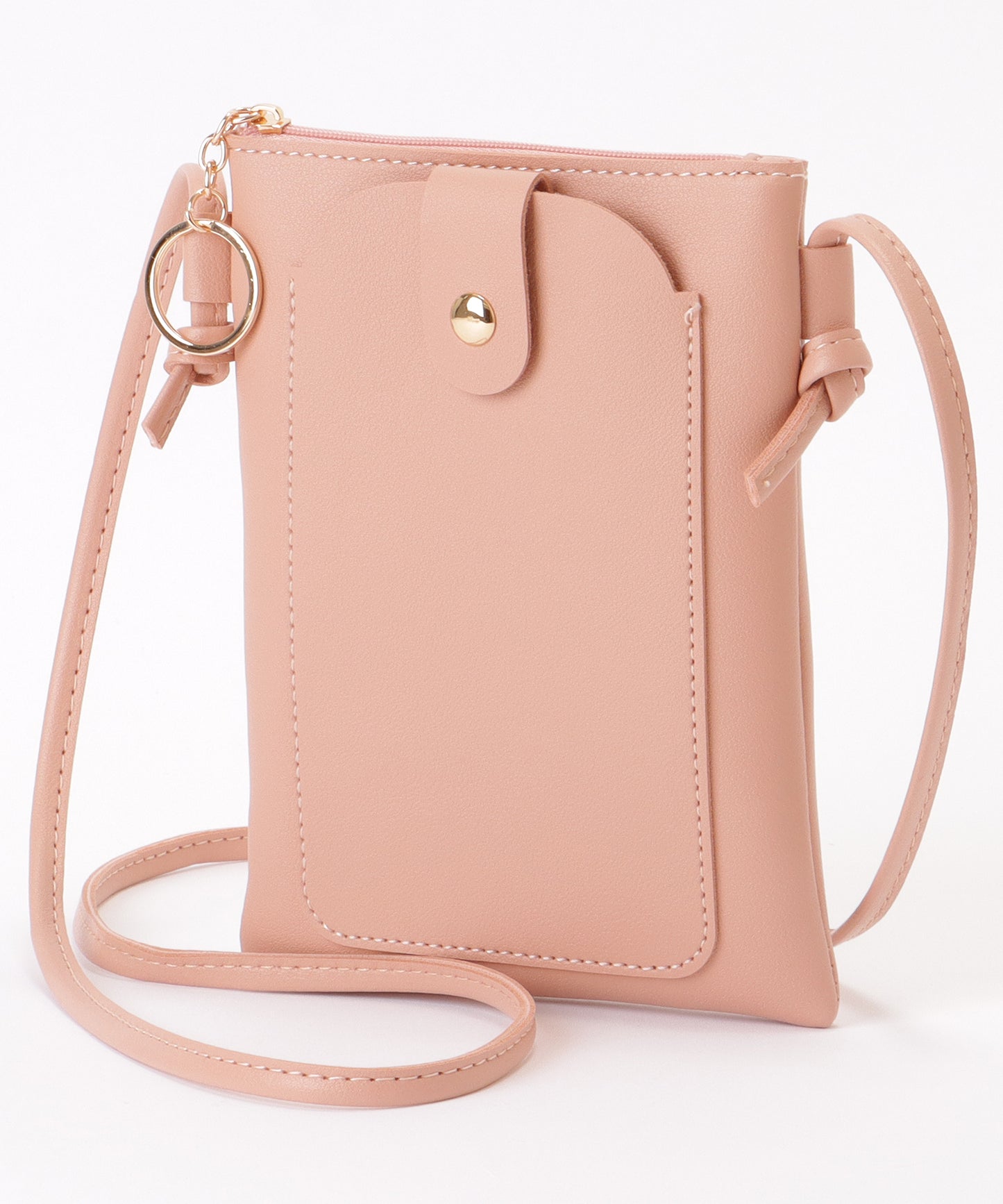 キーリング付き コンパクト サコッシュ バッグ