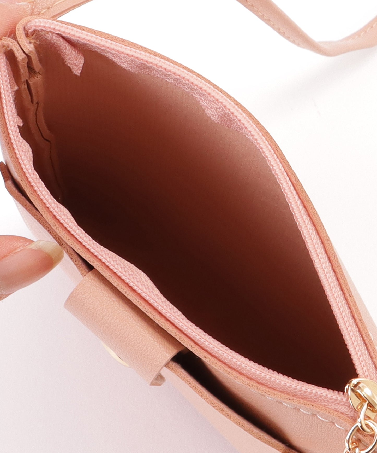 キーリング付き コンパクト サコッシュ バッグ