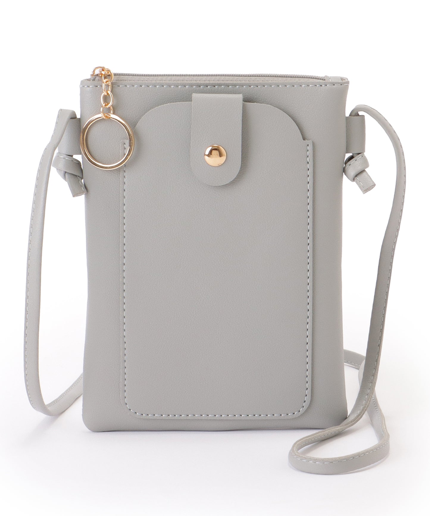 キーリング付き コンパクト サコッシュ バッグ