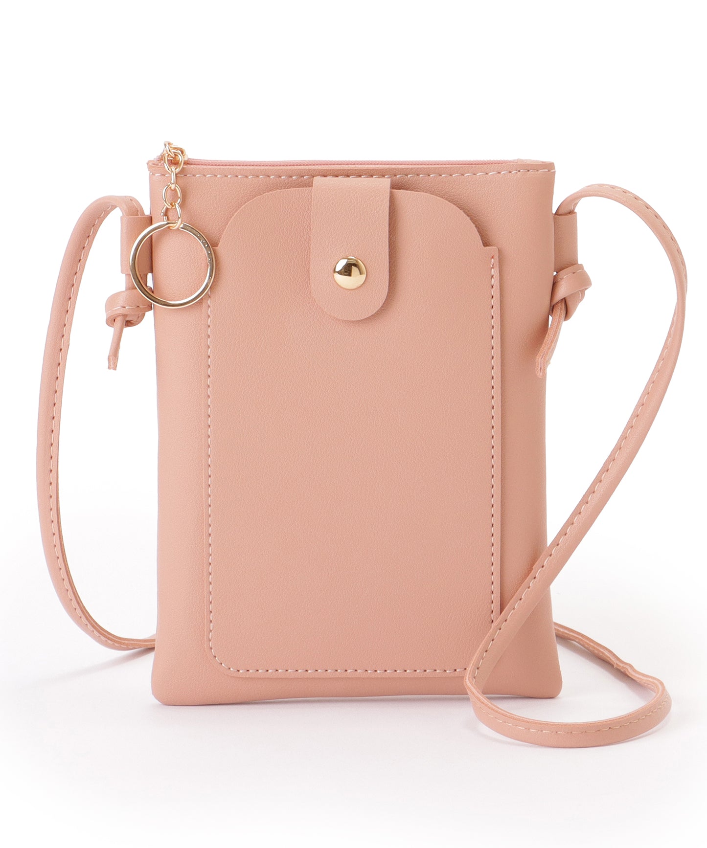 キーリング付き コンパクト サコッシュ バッグ