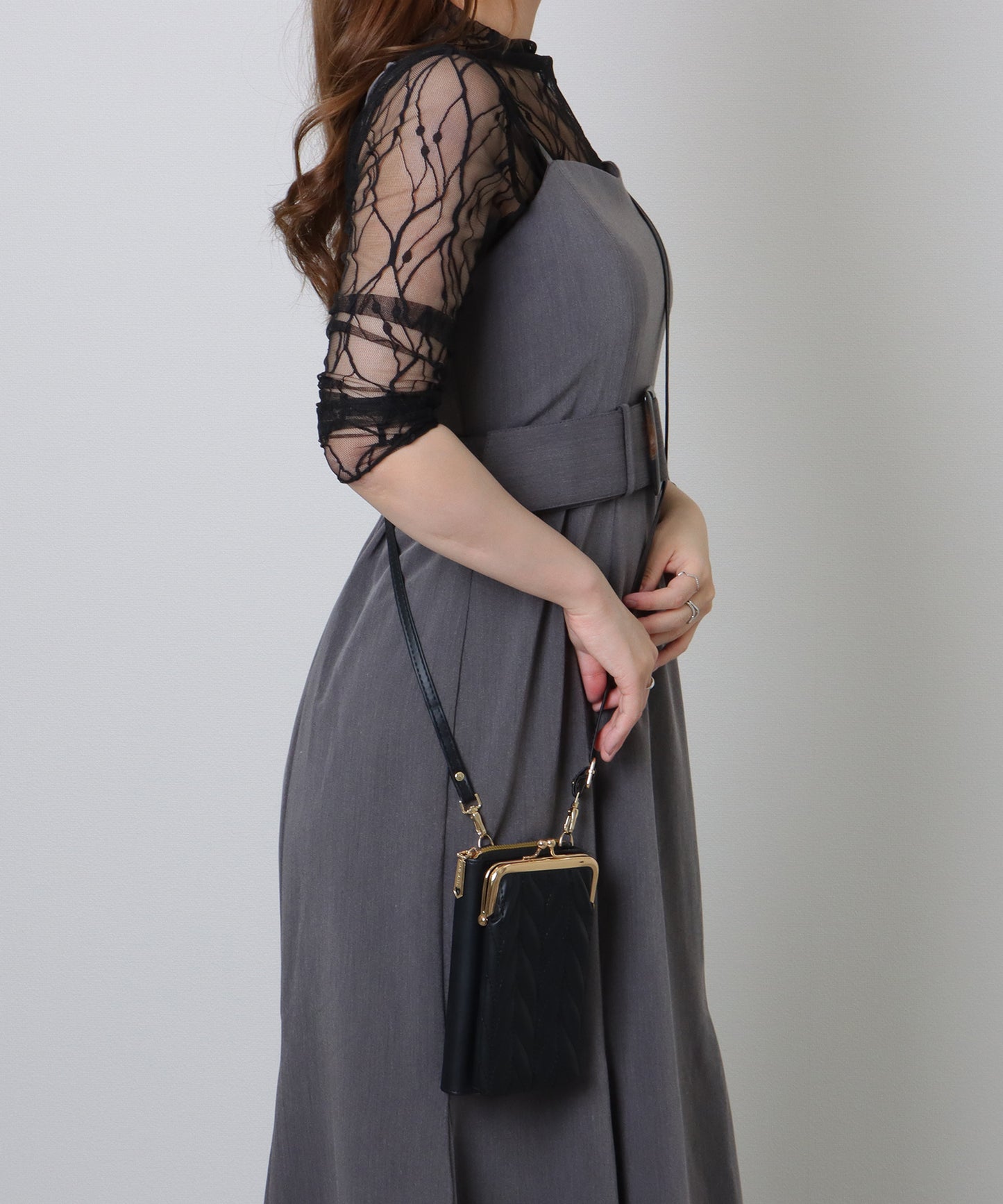 キルティング がま口 ウォレット バッグ