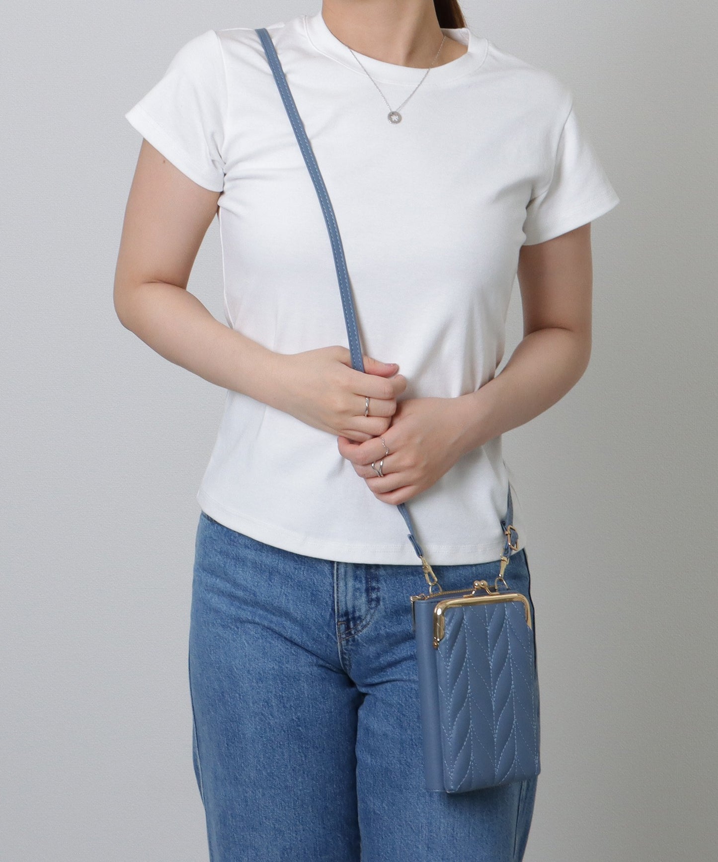 キルティング がま口 ウォレット バッグ