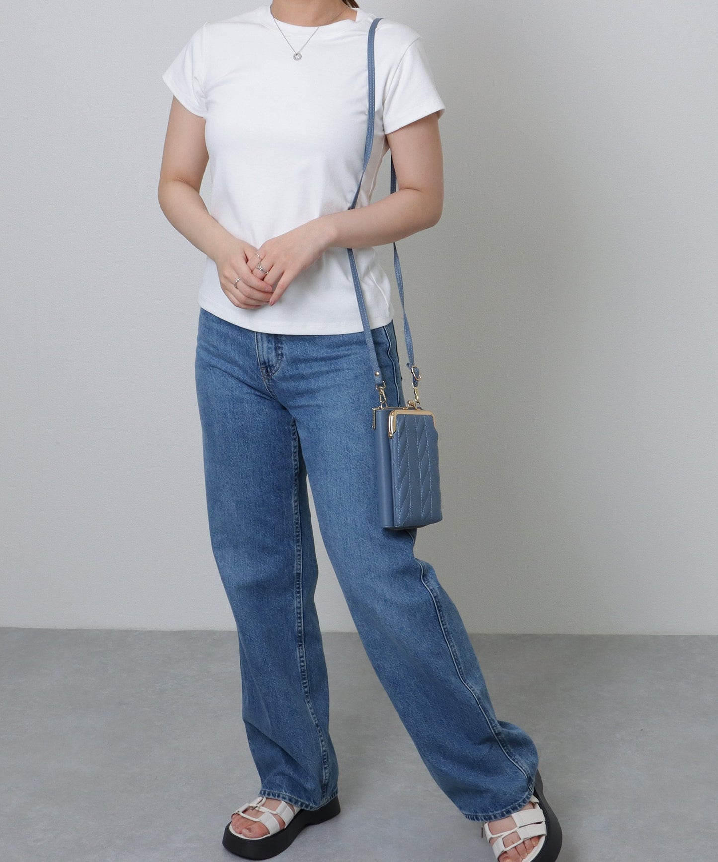 キルティング がま口 ウォレット バッグ