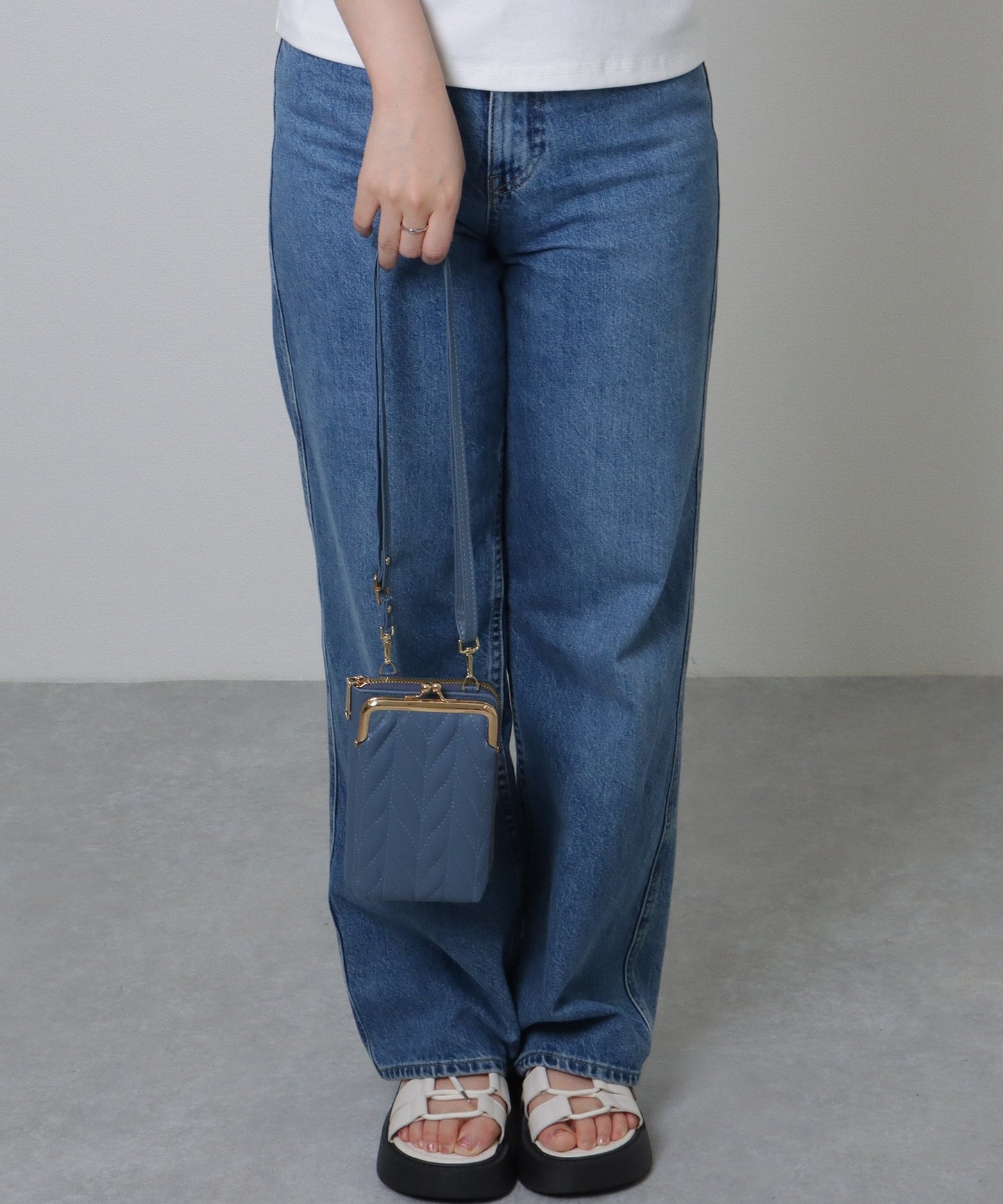 キルティング がま口 ウォレット バッグ