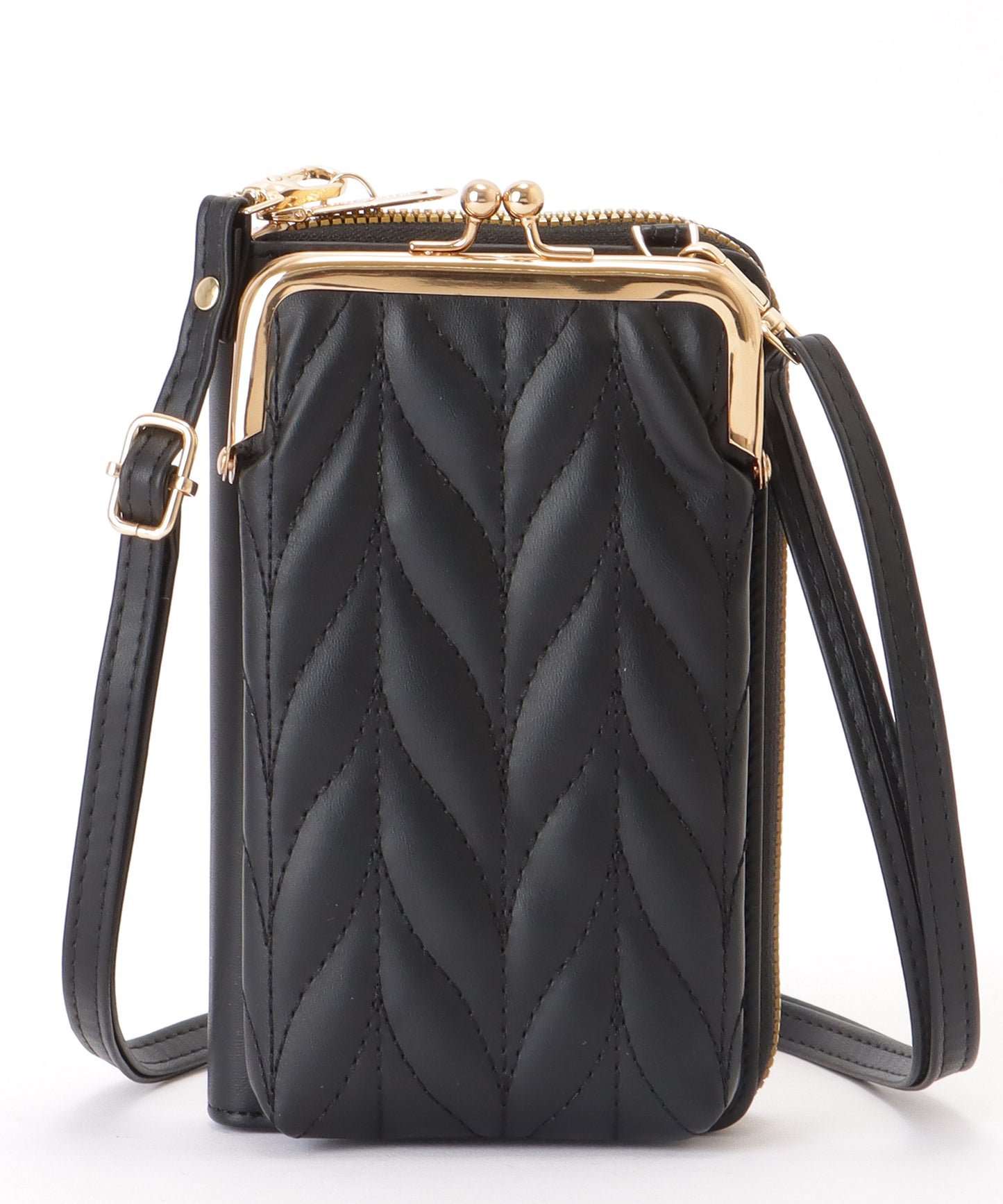 キルティング がま口 ウォレット バッグ