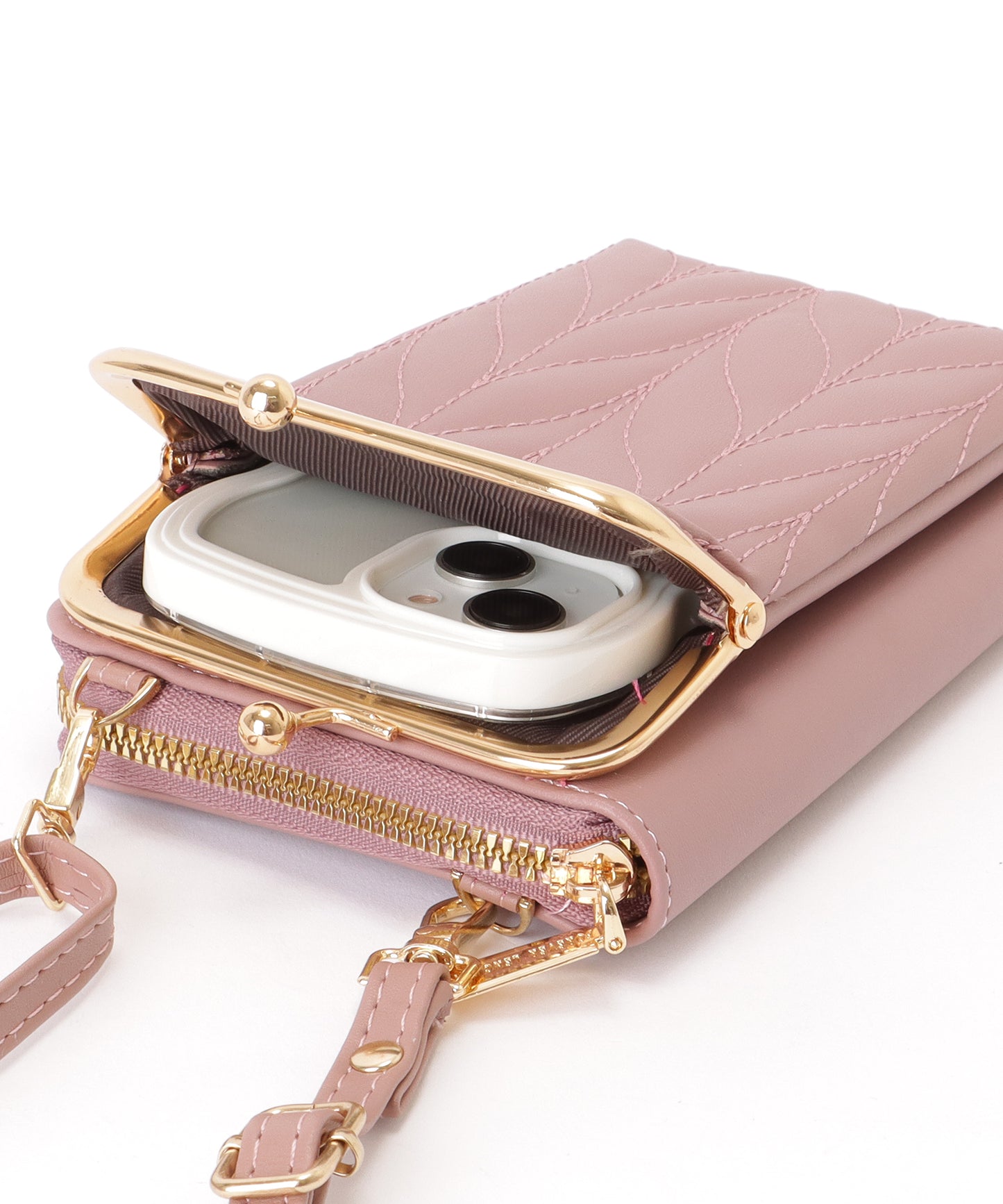 キルティング がま口 ウォレット バッグ