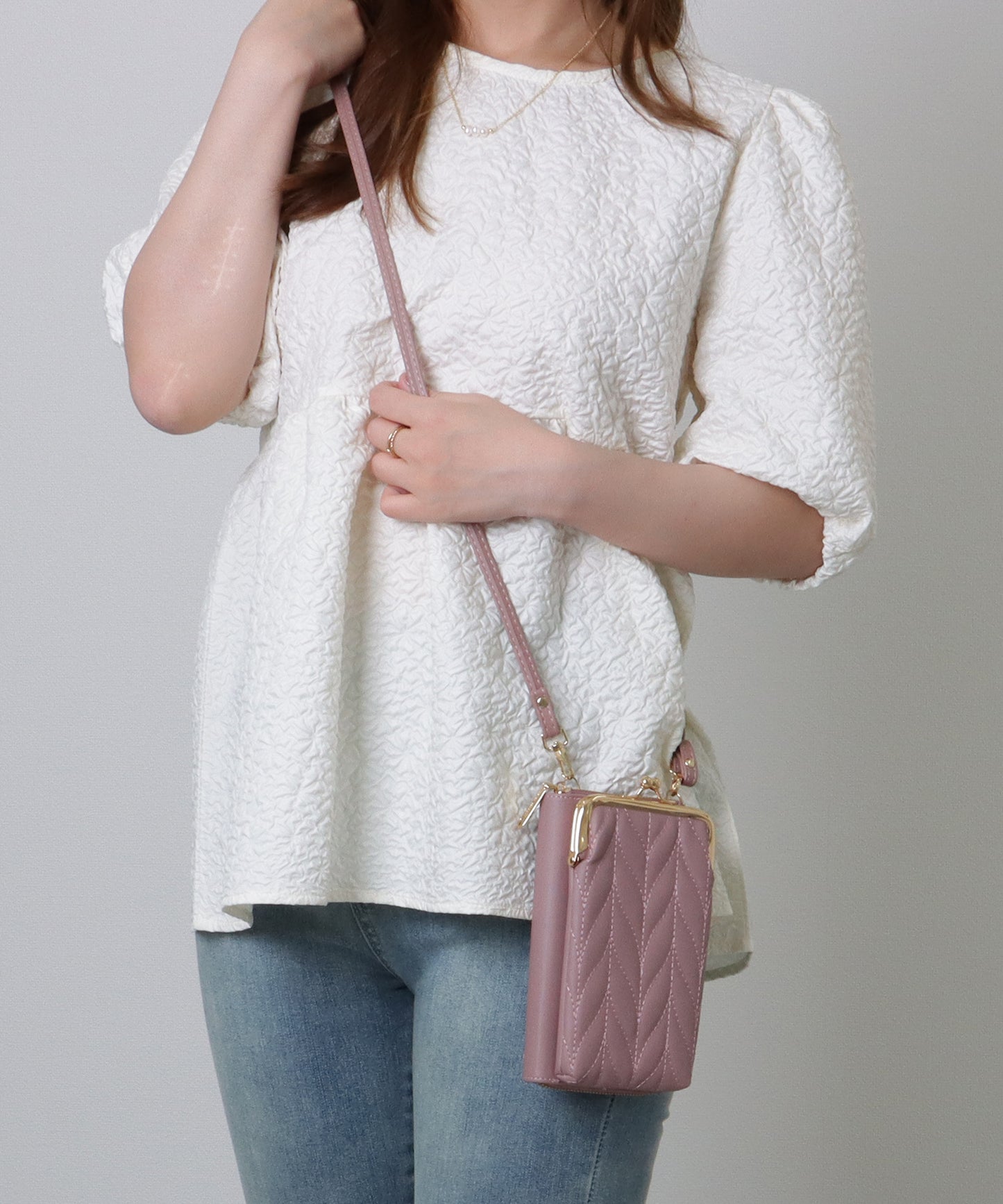 キルティング がま口 ウォレット バッグ