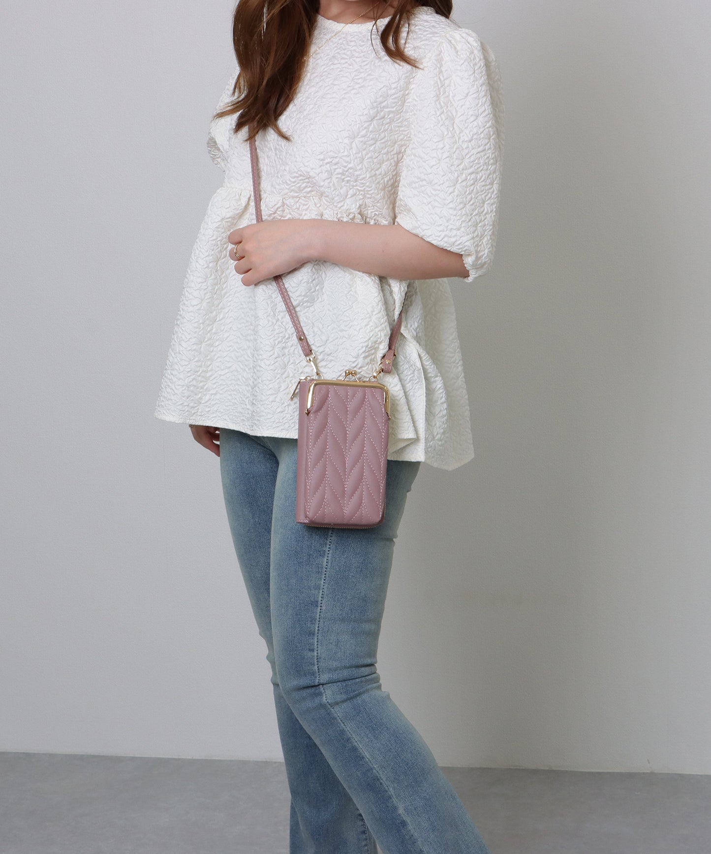 キルティング がま口 ウォレット バッグ