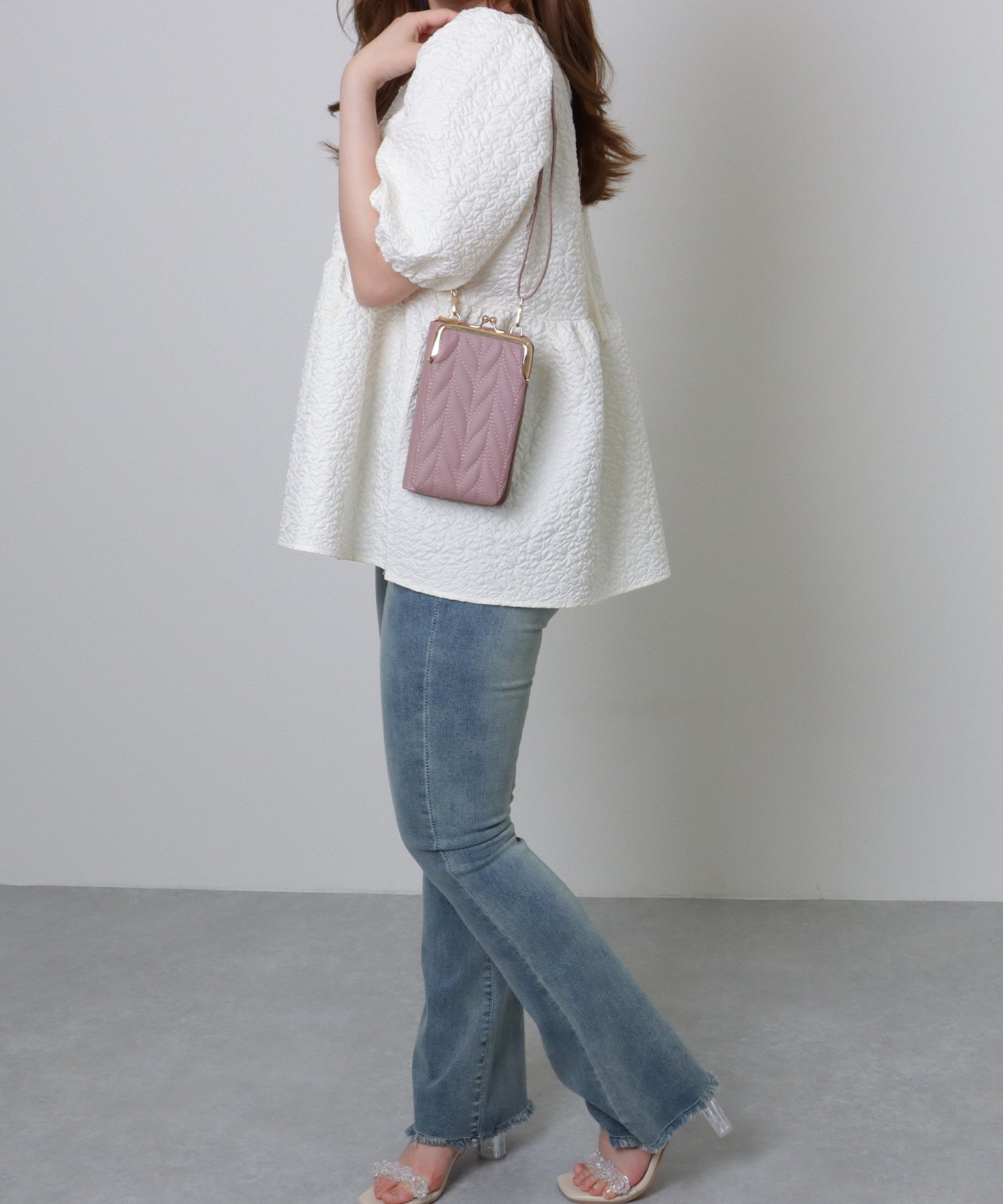 キルティング がま口 ウォレット バッグ