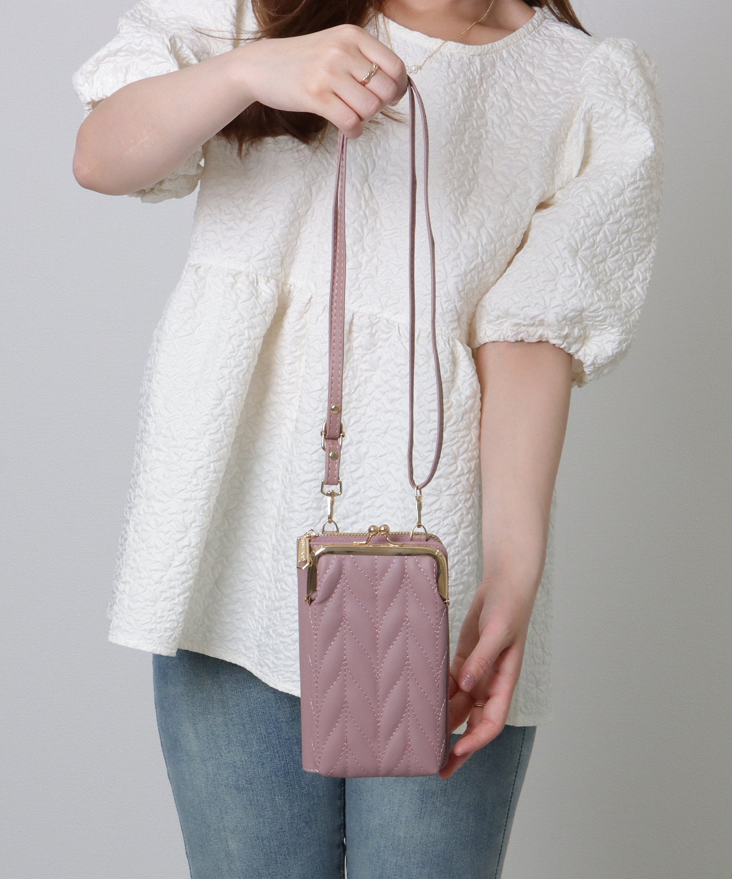 キルティング がま口 ウォレット バッグ