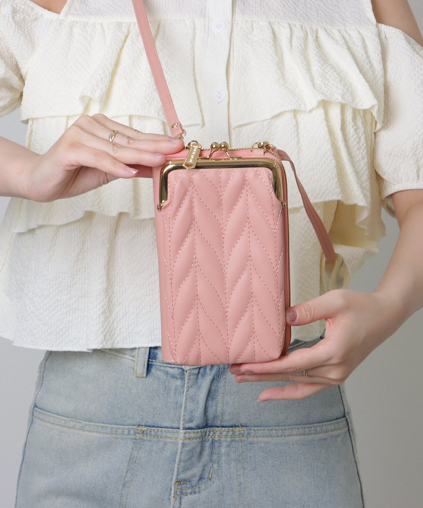 キルティング がま口 ウォレット バッグ