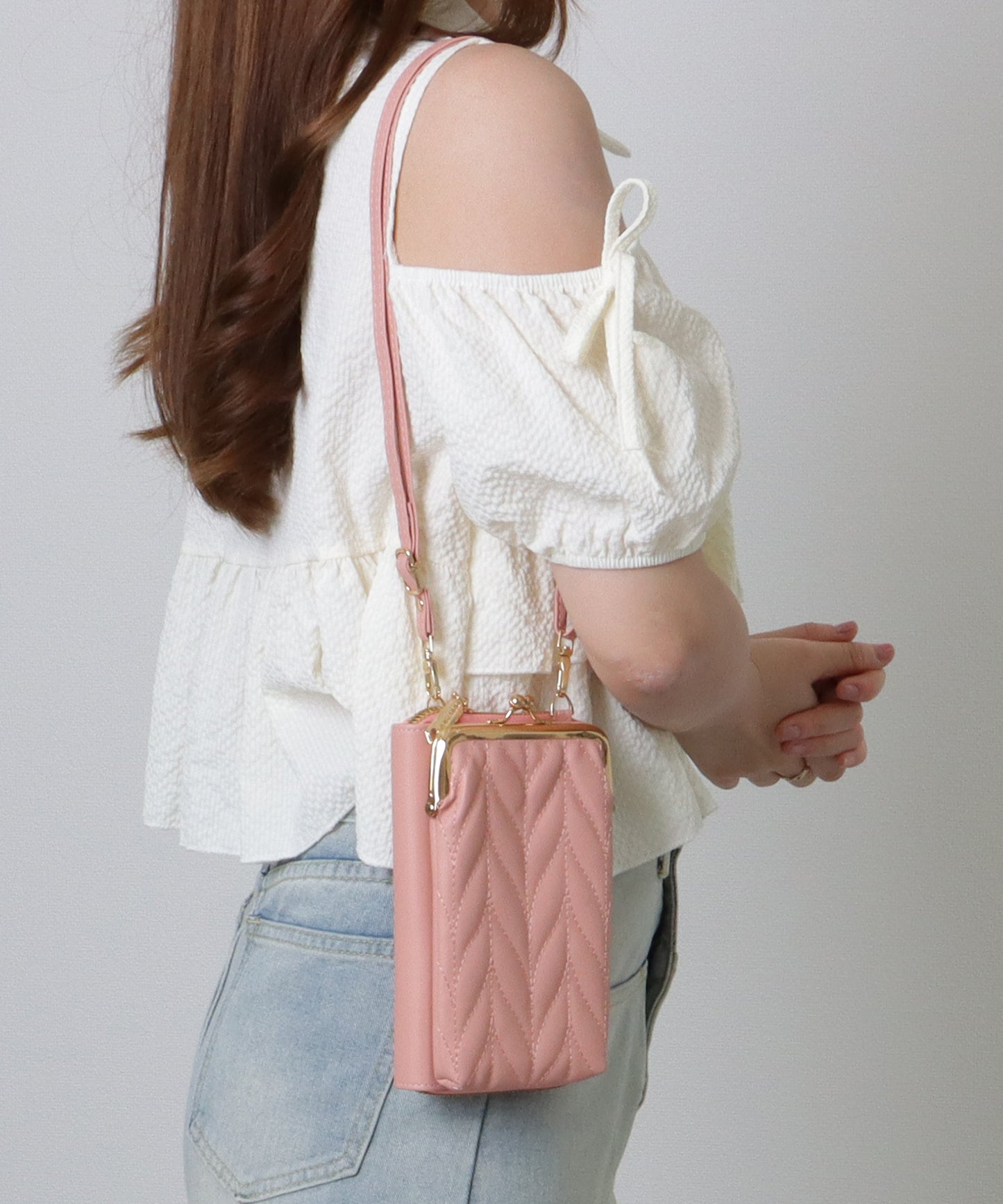 キルティング がま口 ウォレット バッグ