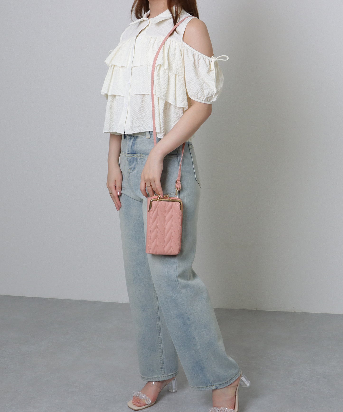 キルティング がま口 ウォレット バッグ