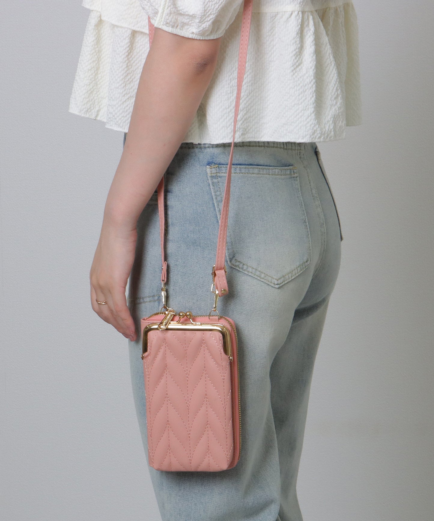 キルティング がま口 ウォレット バッグ