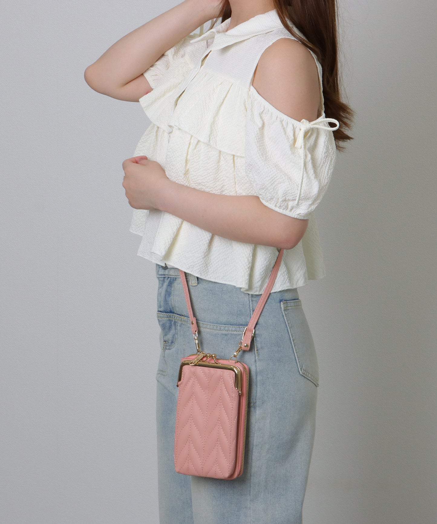 キルティング がま口 ウォレット バッグ