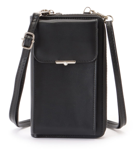 パールモチーフ付き スクエア ウォレット バッグ