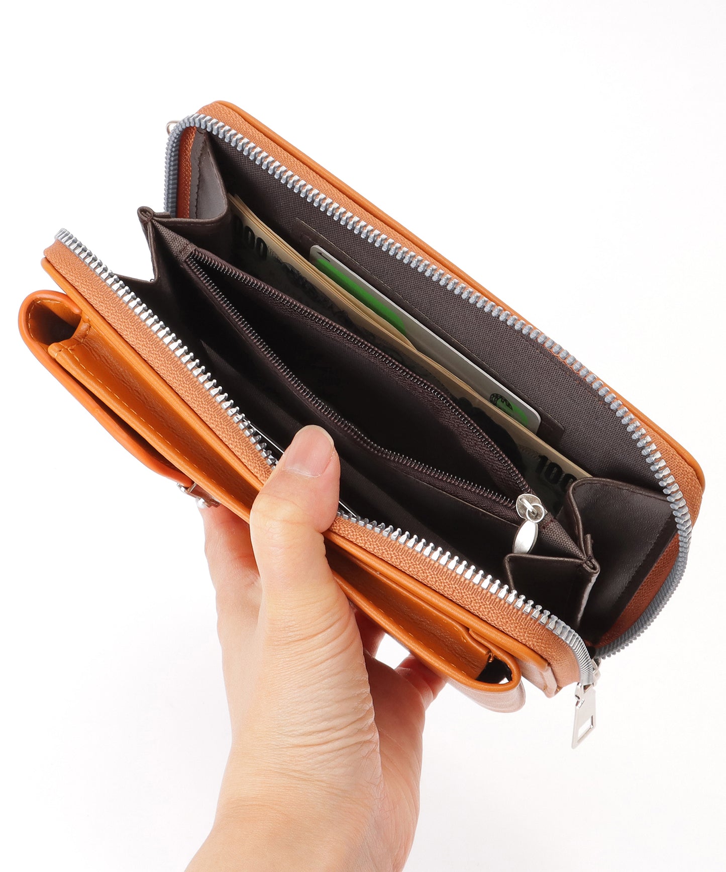 パールモチーフ付き スクエア ウォレット バッグ