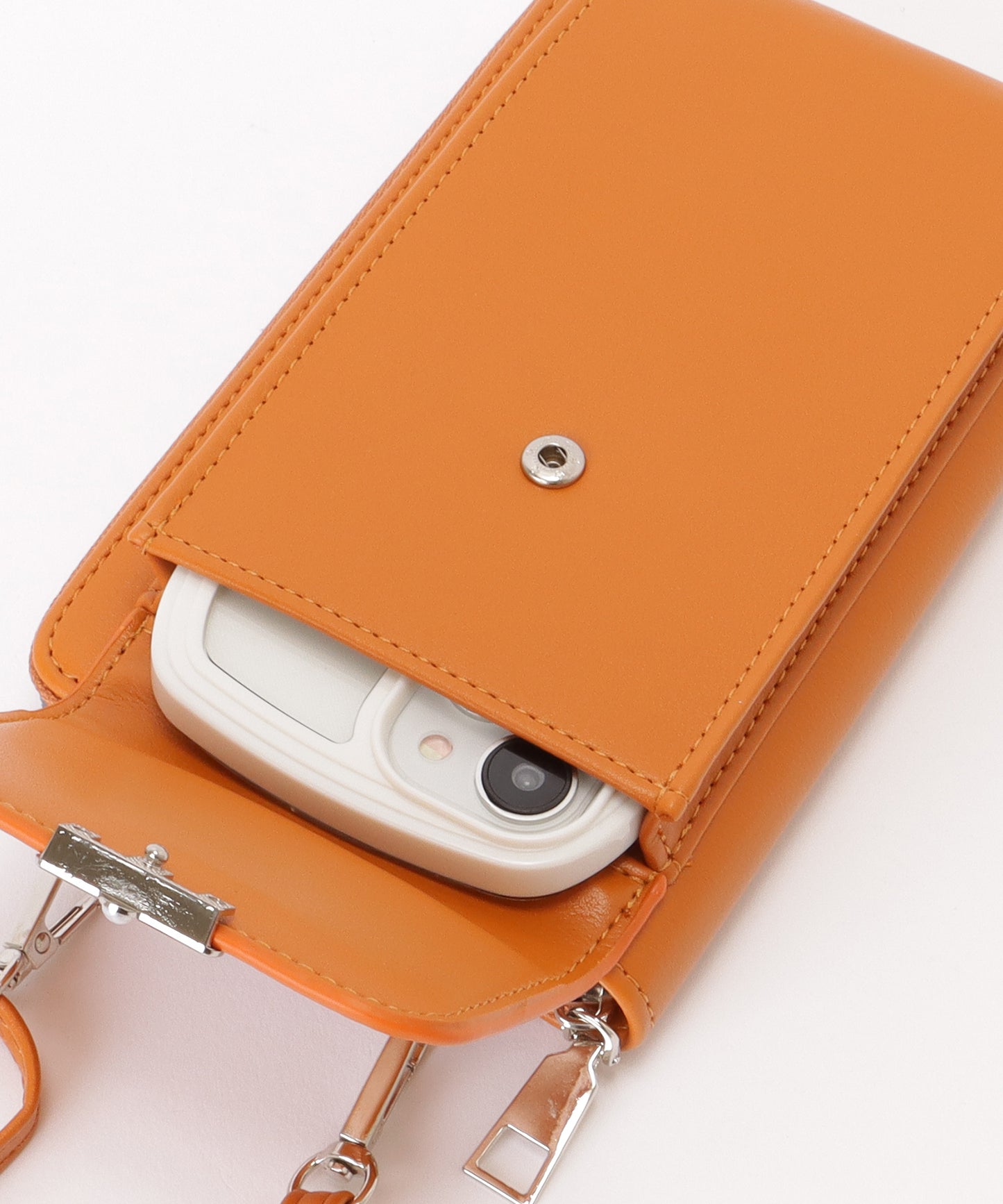 パールモチーフ付き スクエア ウォレット バッグ