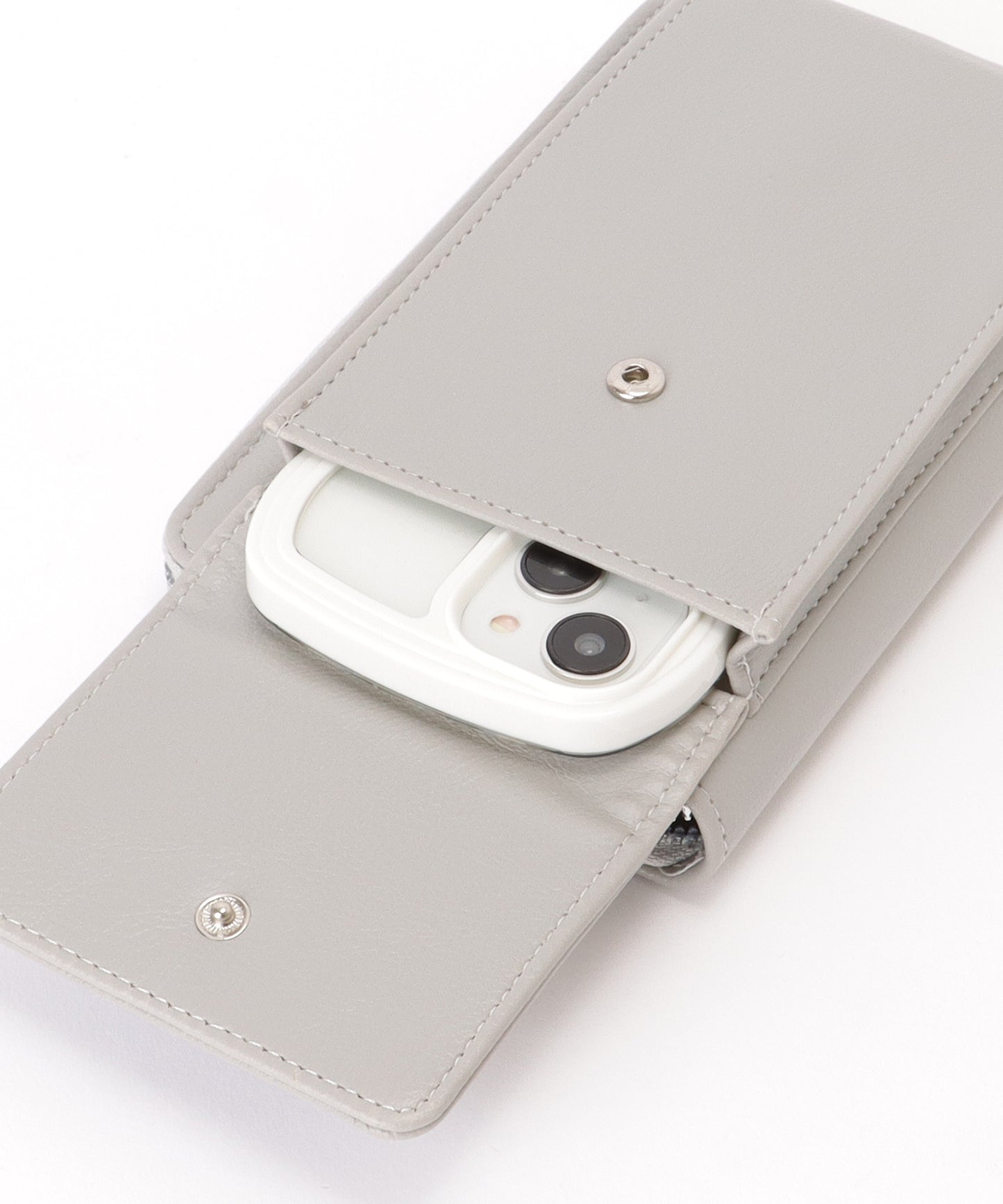 メタリック ウエーブモチーフ付き スクエア ウォレット バッグ