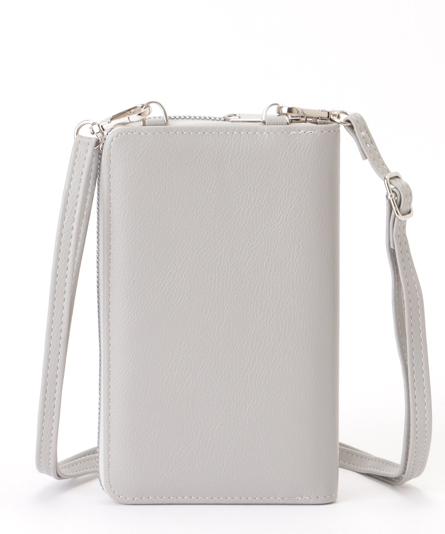 メタリック ウエーブモチーフ付き スクエア ウォレット バッグ