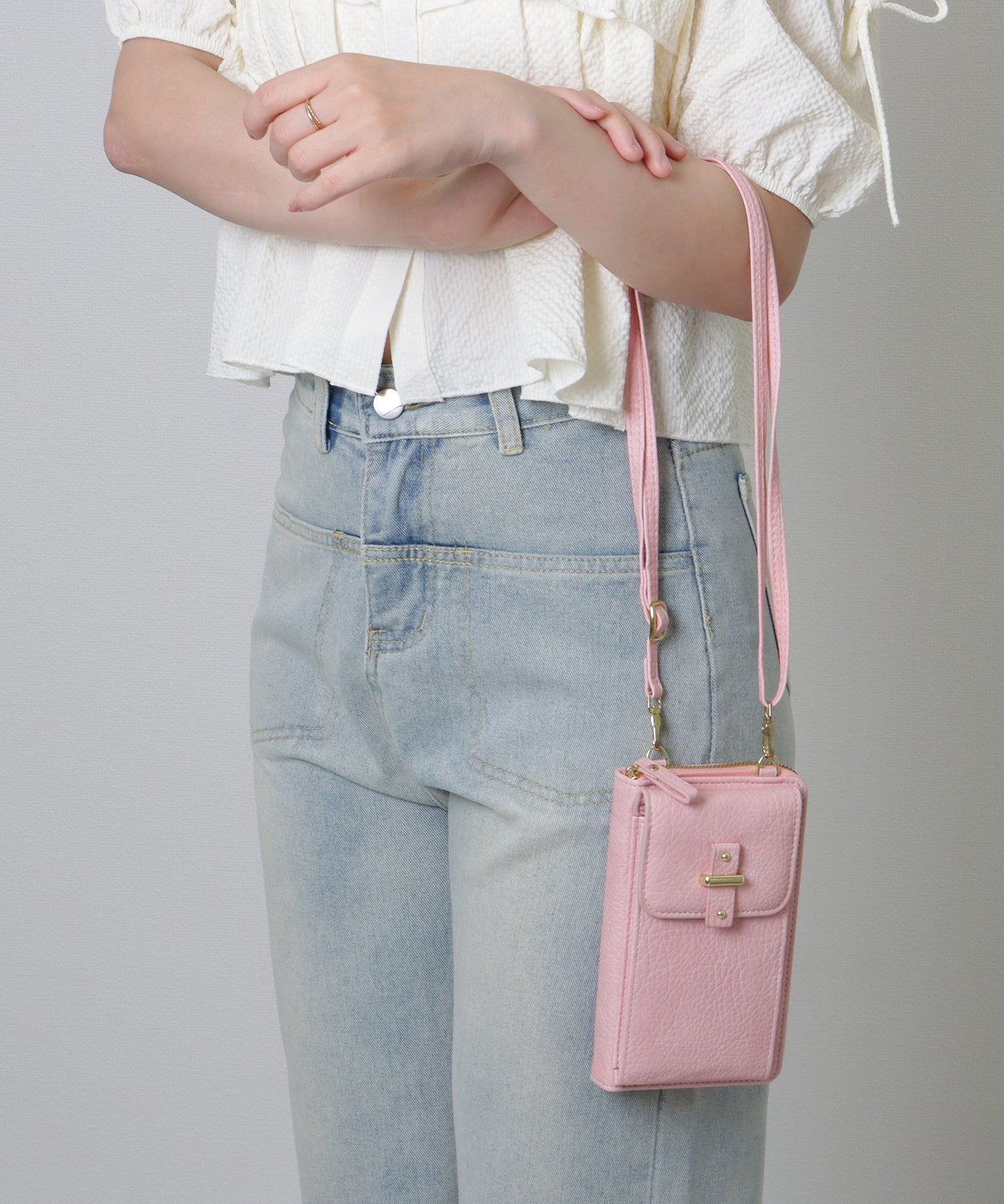 ベルト付き スクエア ウォレット バッグ