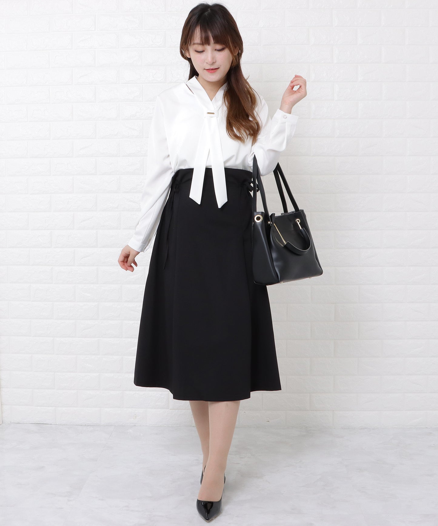 3wayメタルハンドルバッグ