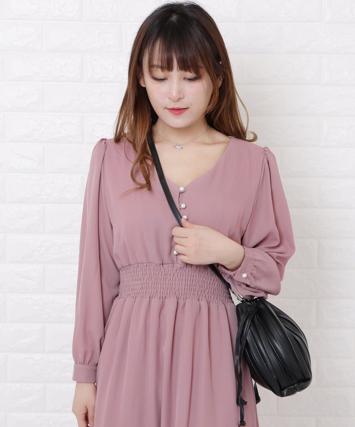 2wayプリーツ巾着バッグ