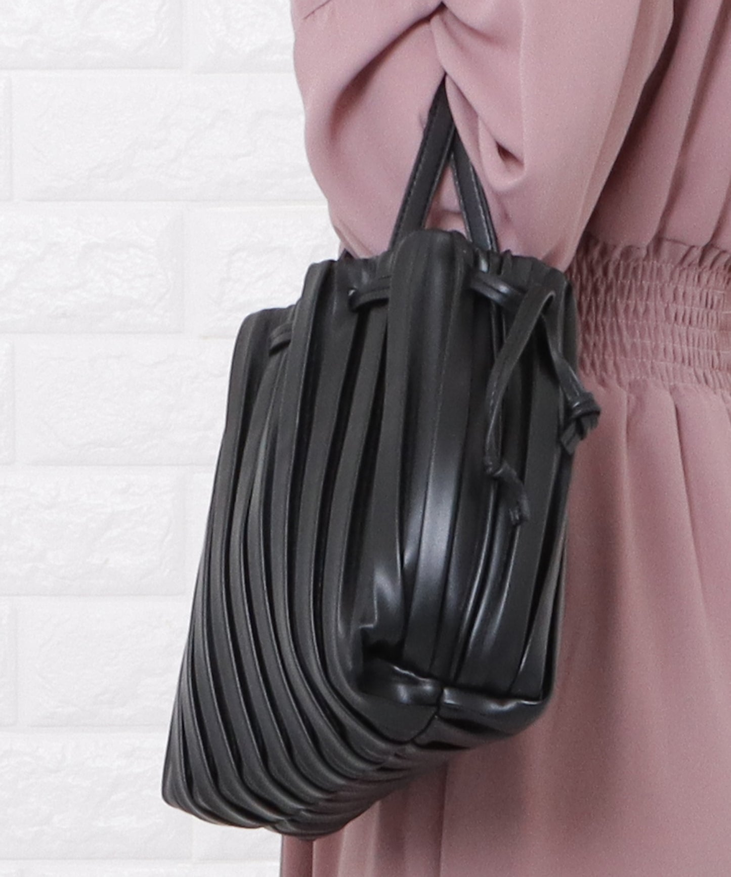 2wayプリーツ巾着バッグ