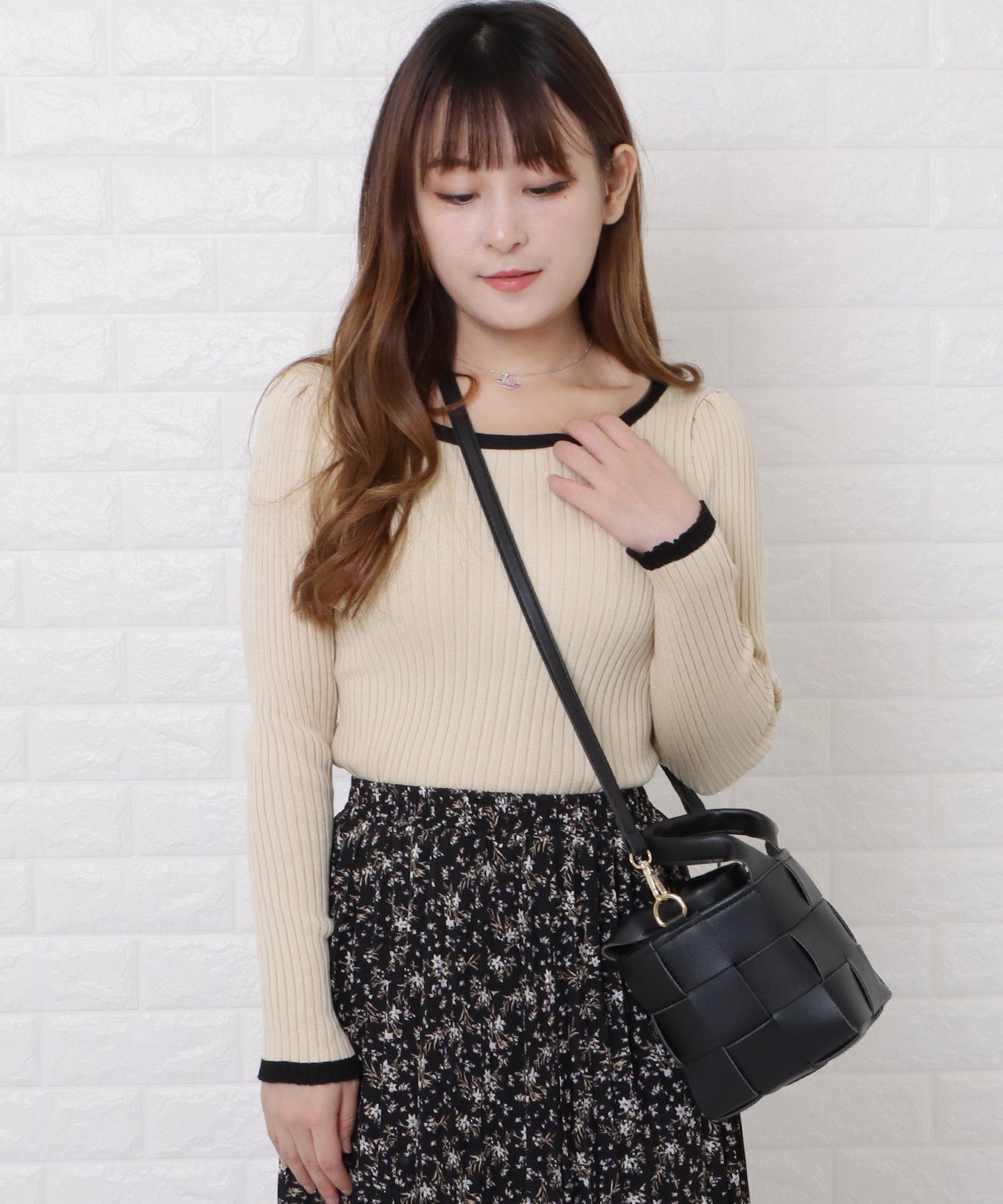 2way編み込みミニバッグ