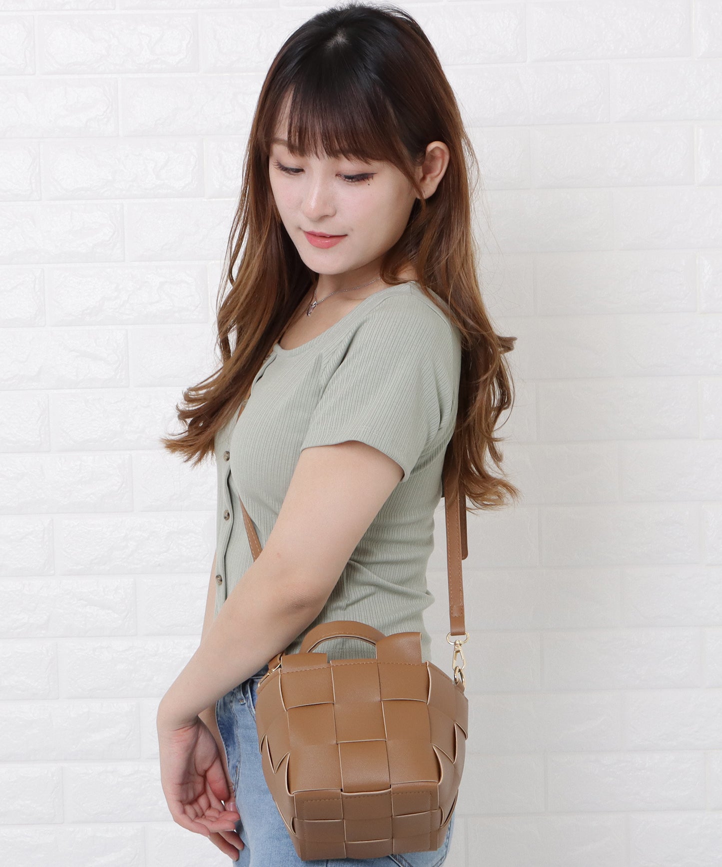 2way編み込みミニバッグ