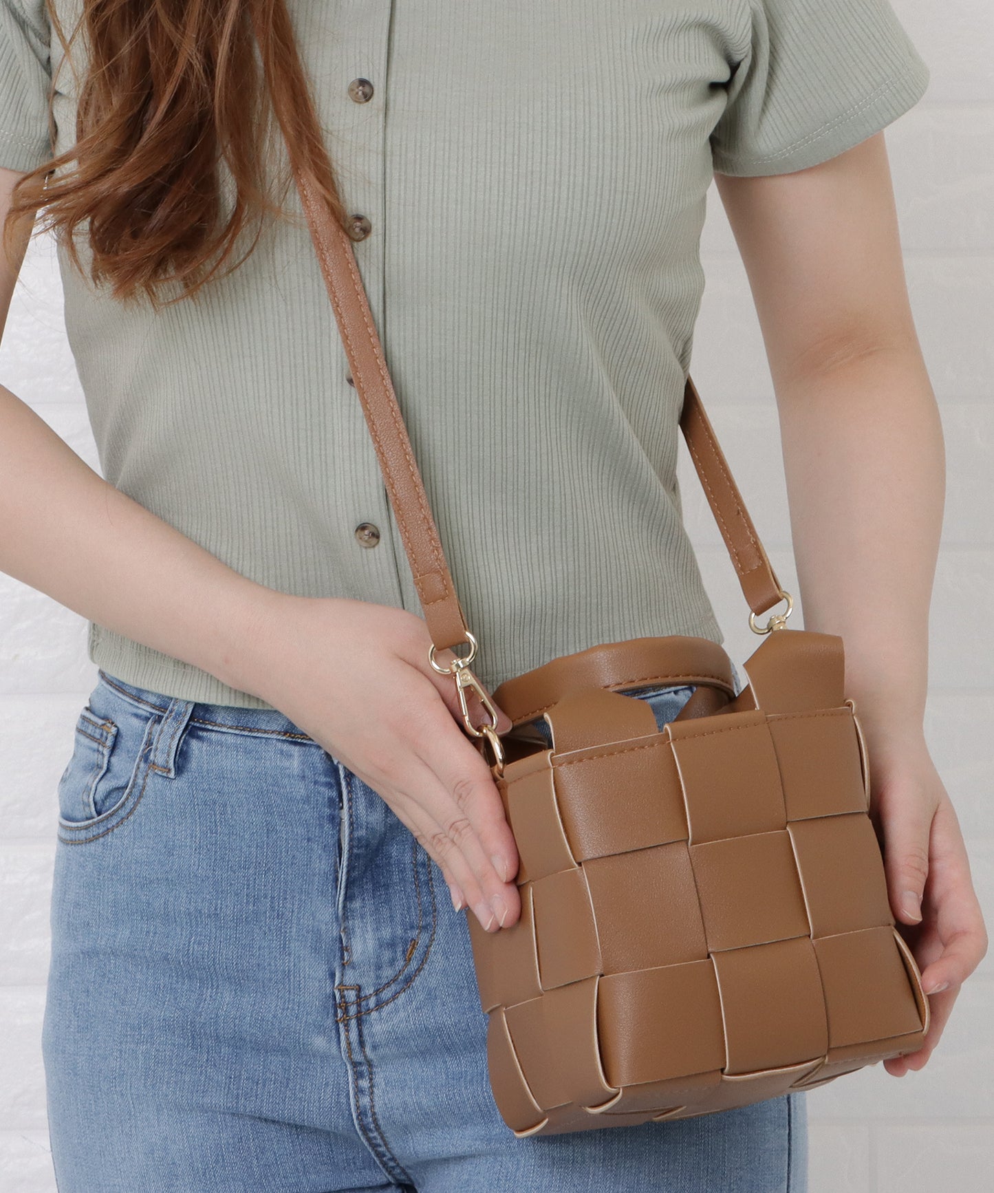 2way編み込みミニバッグ