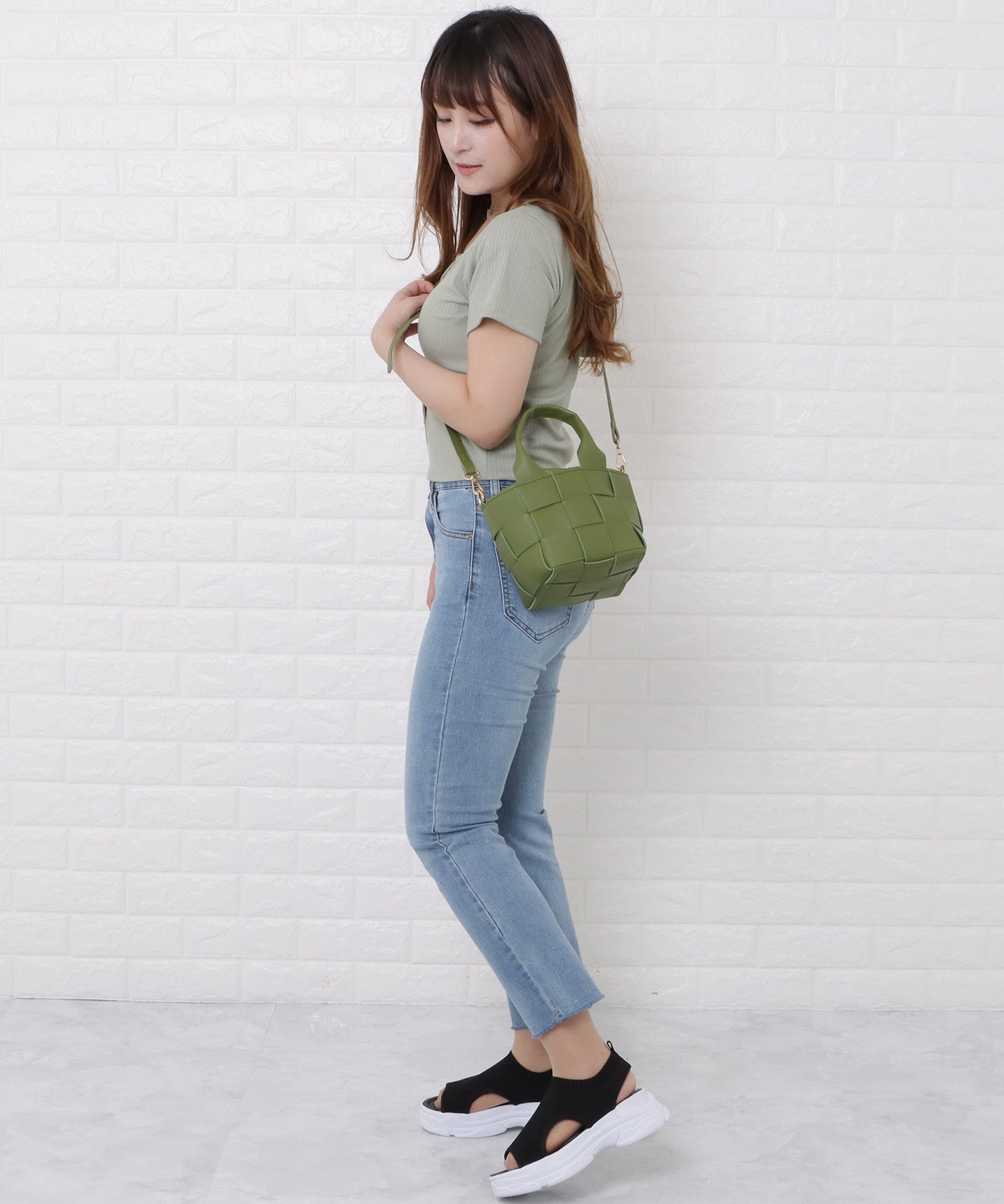 2way編み込みミニバッグ