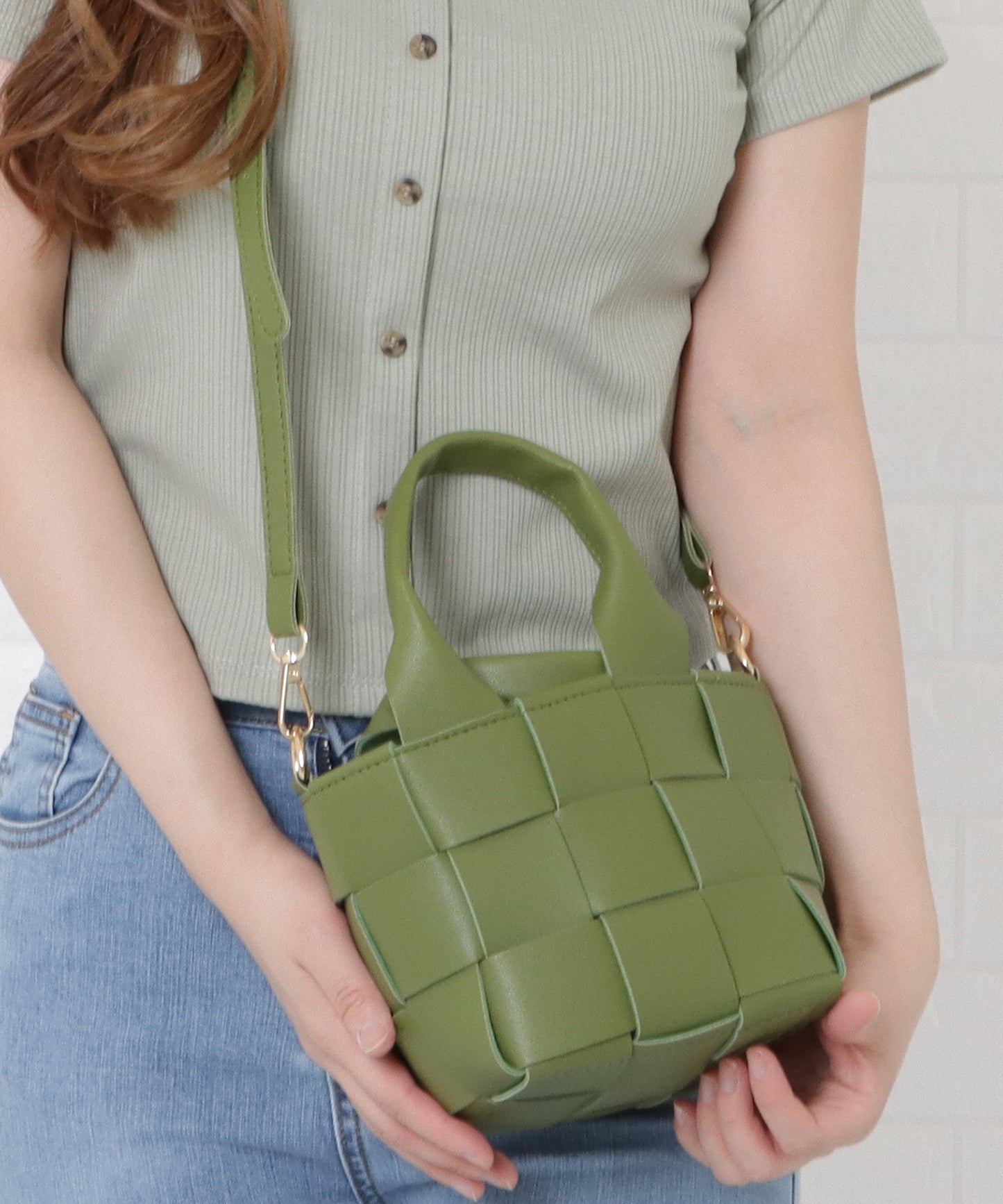 2way編み込みミニバッグ