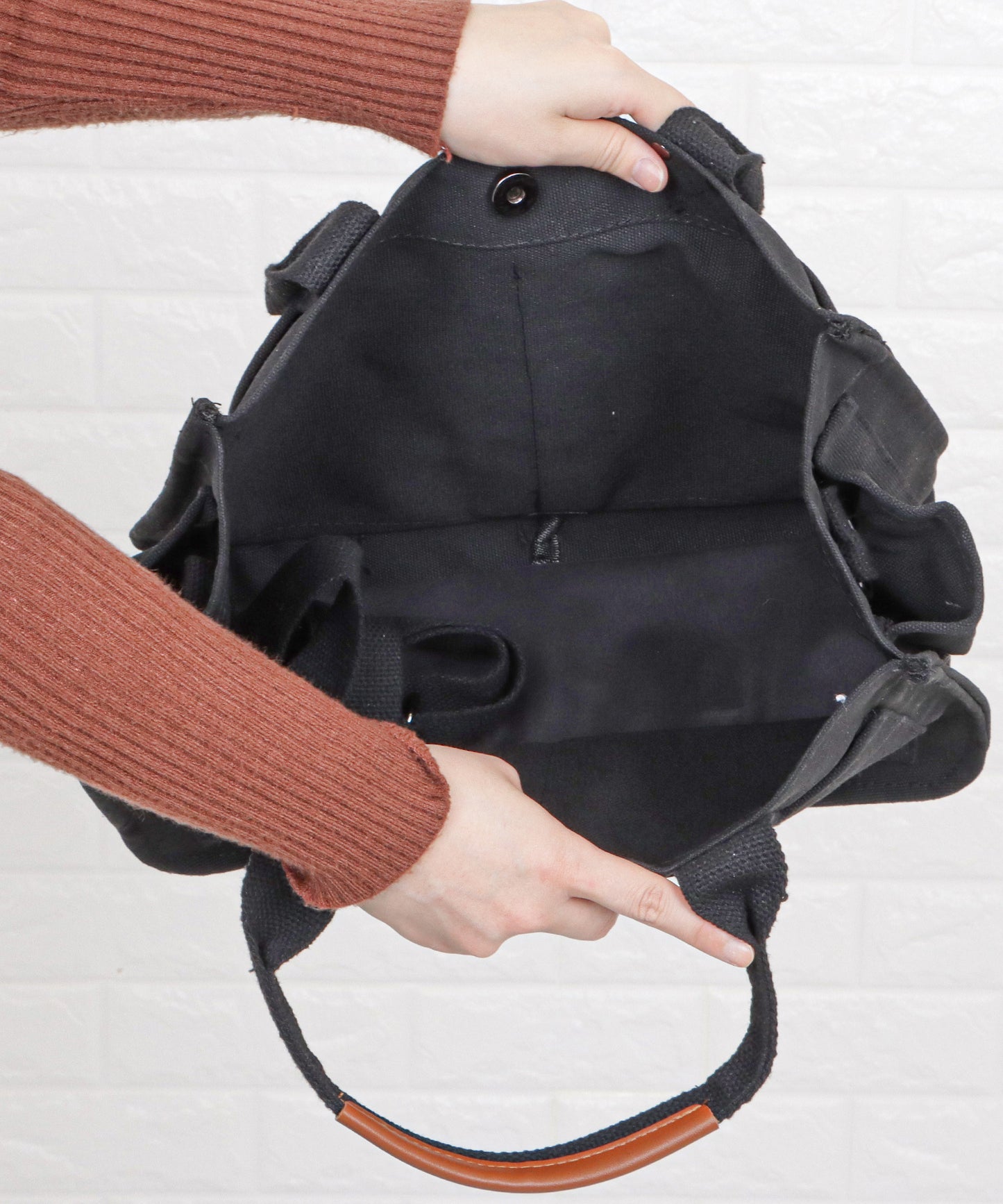 大容量2wayスクエアトートバッグ